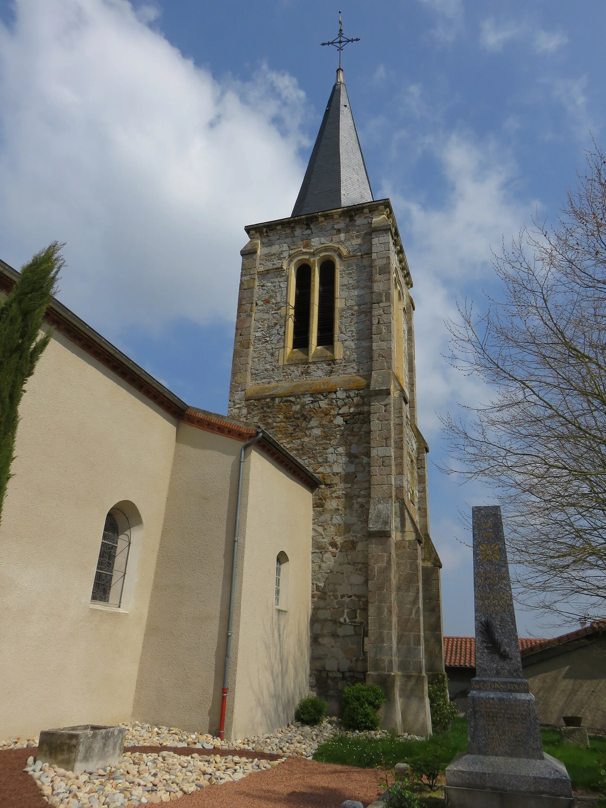 Photo showing: Église Saint-Fortunat de Mizérieux (Loire, France).