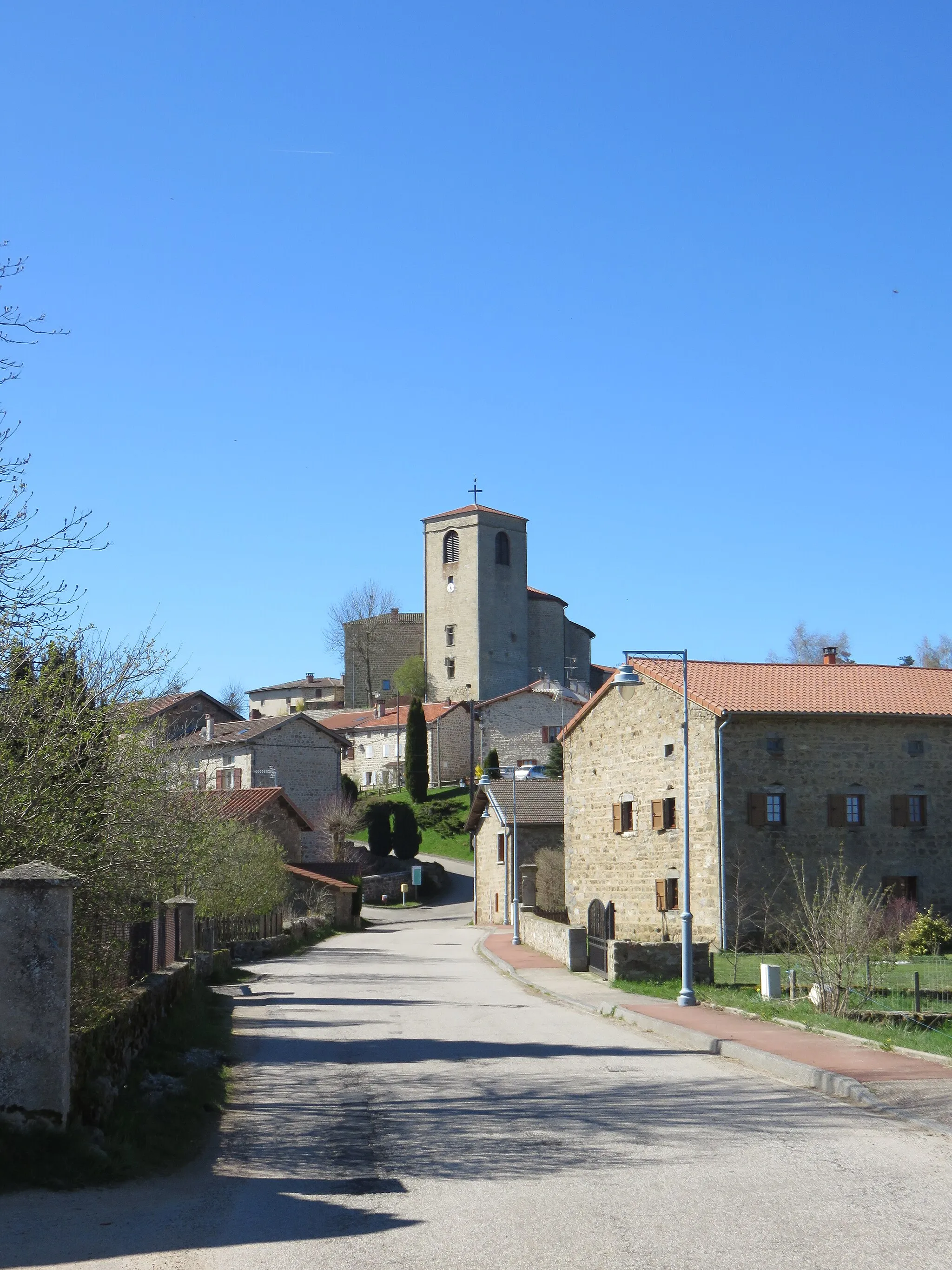 Photo showing: Vue village de Leignec (commune de Merle-Leignec, Loire, France)