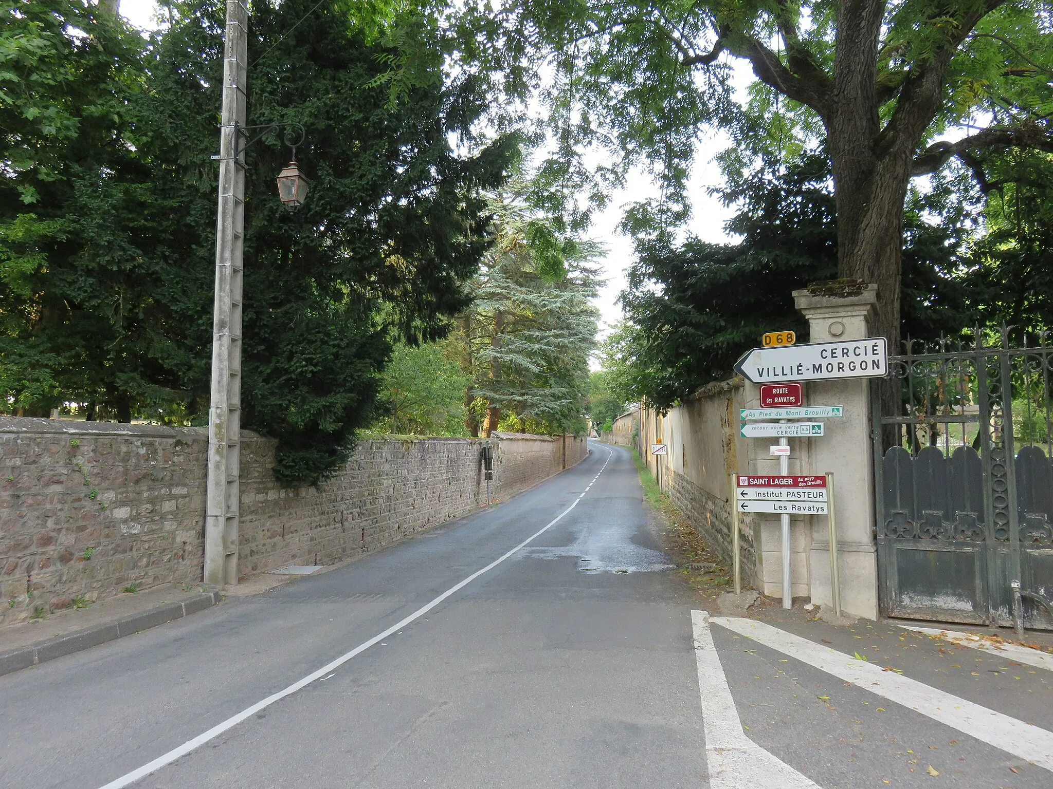 Photo showing: Route des Ravatys à Saint-Lager (Rhône, France).
