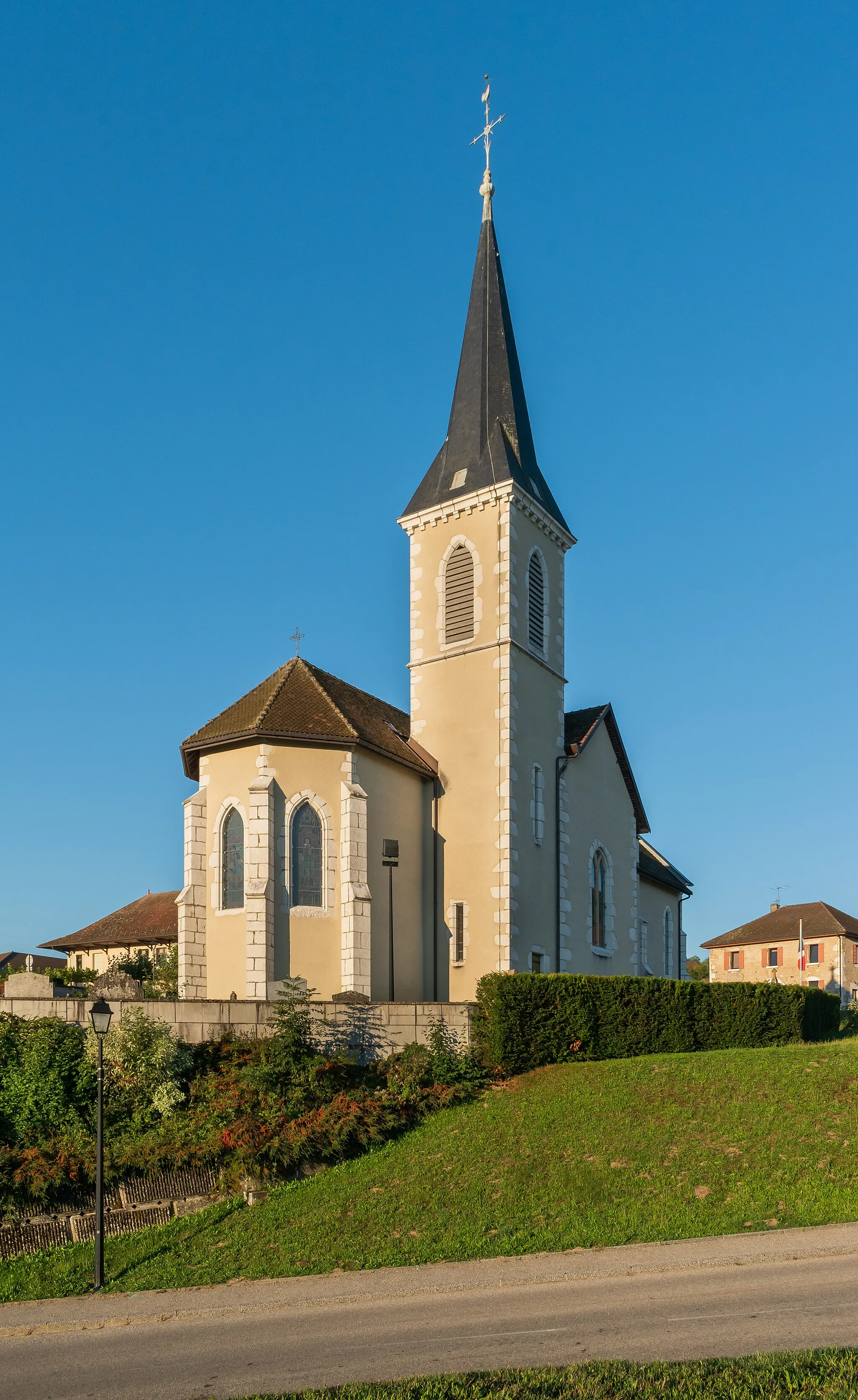 Photo showing: Saint John the Baptist church in Charvonnex, Haute-Savoie, France