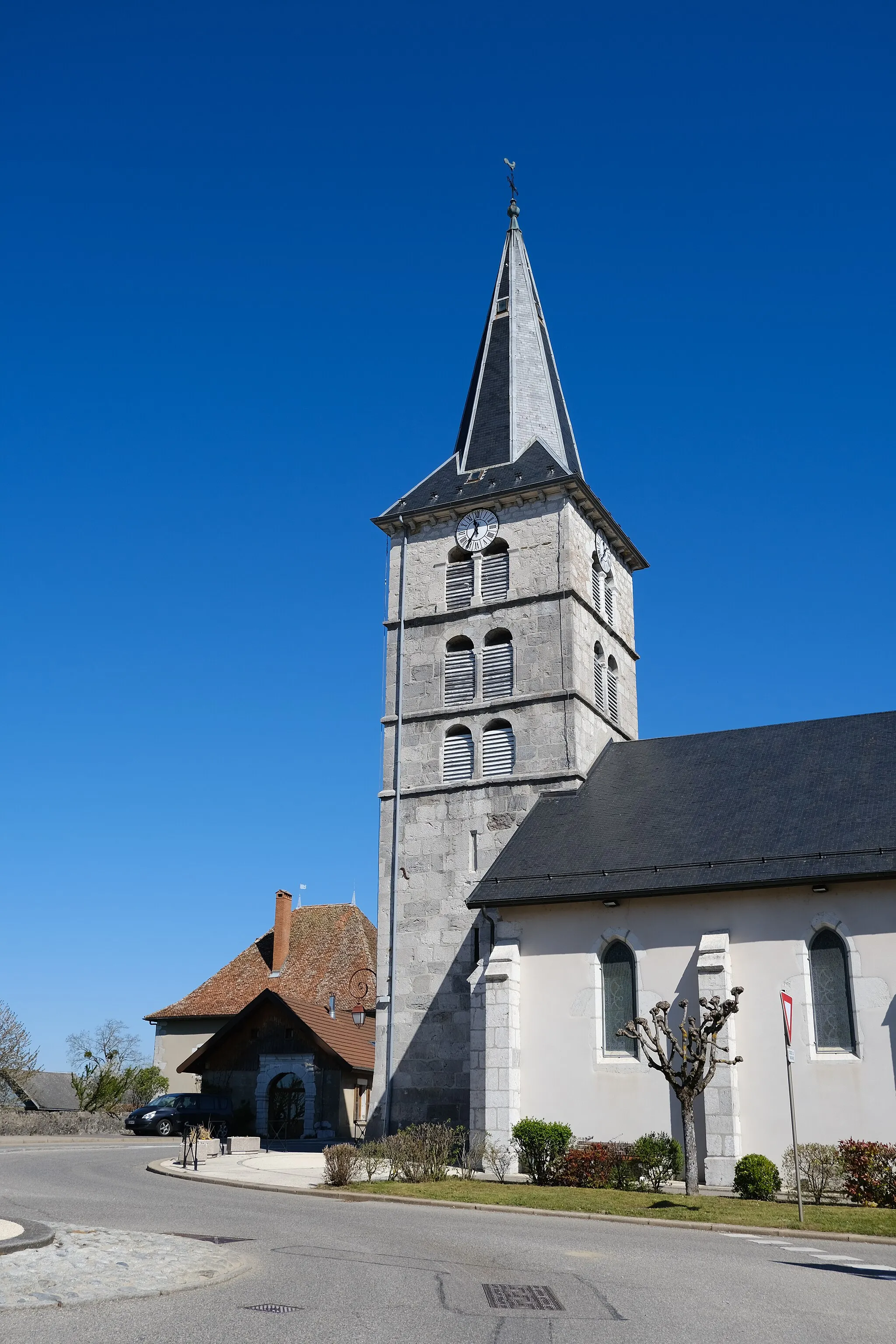 Photo showing: Clocher @ Église de la Nativité-de-la-Vierge @ Villaz