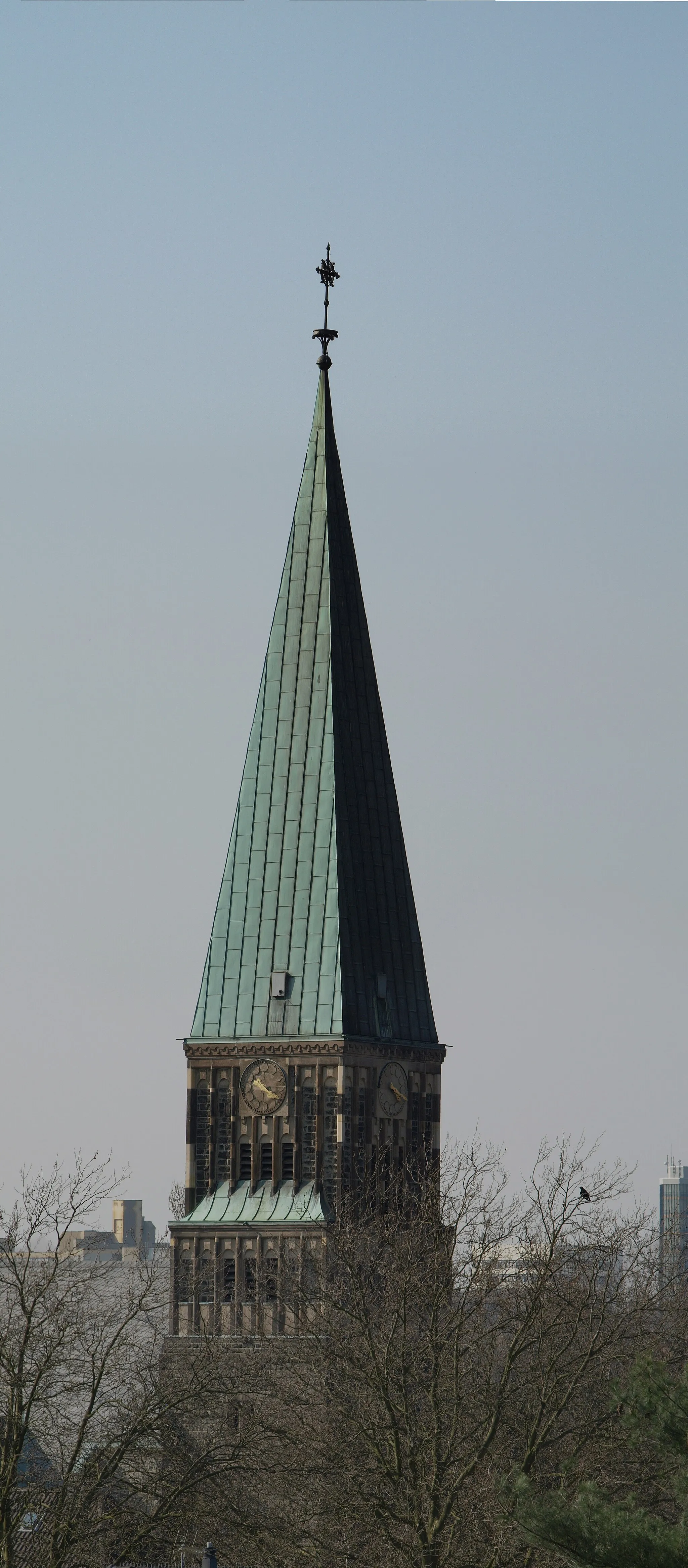 Photo showing: Lutheran church in Dortmund Barop (tower)