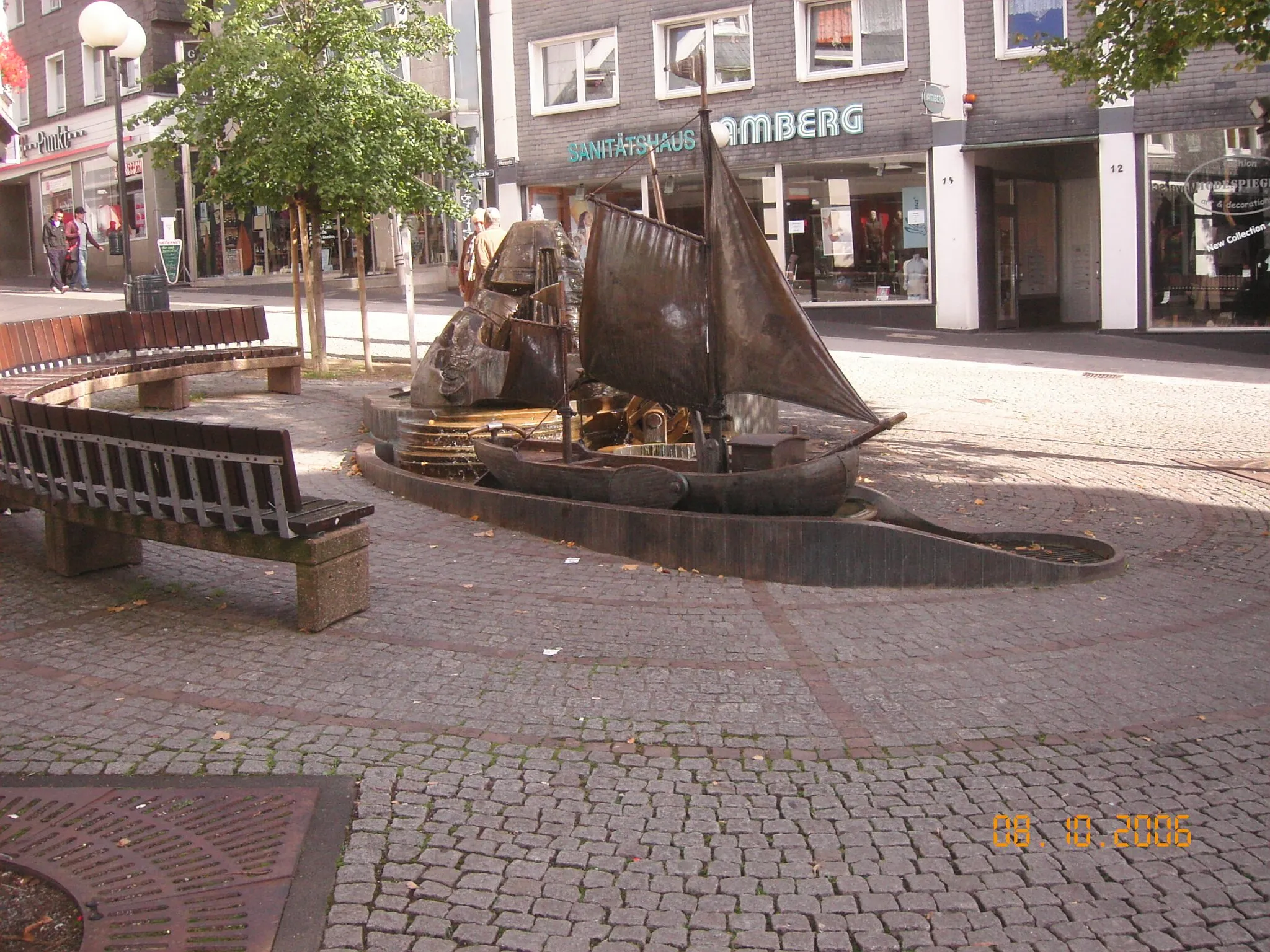 Photo showing: Treidelbrunnen in der Fußgängerzone von Hattingen