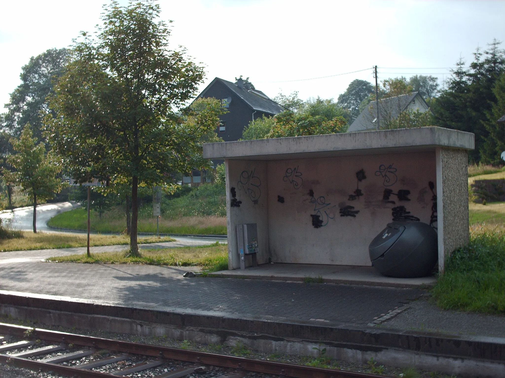Photo showing: Lützel station, Hilchenbach, Germany