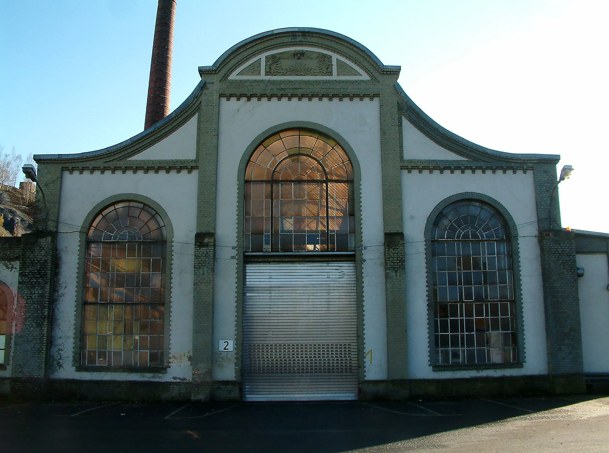 Photo showing: Hallenfassade der ehemaligen Charlottenhütte in Niederschelden