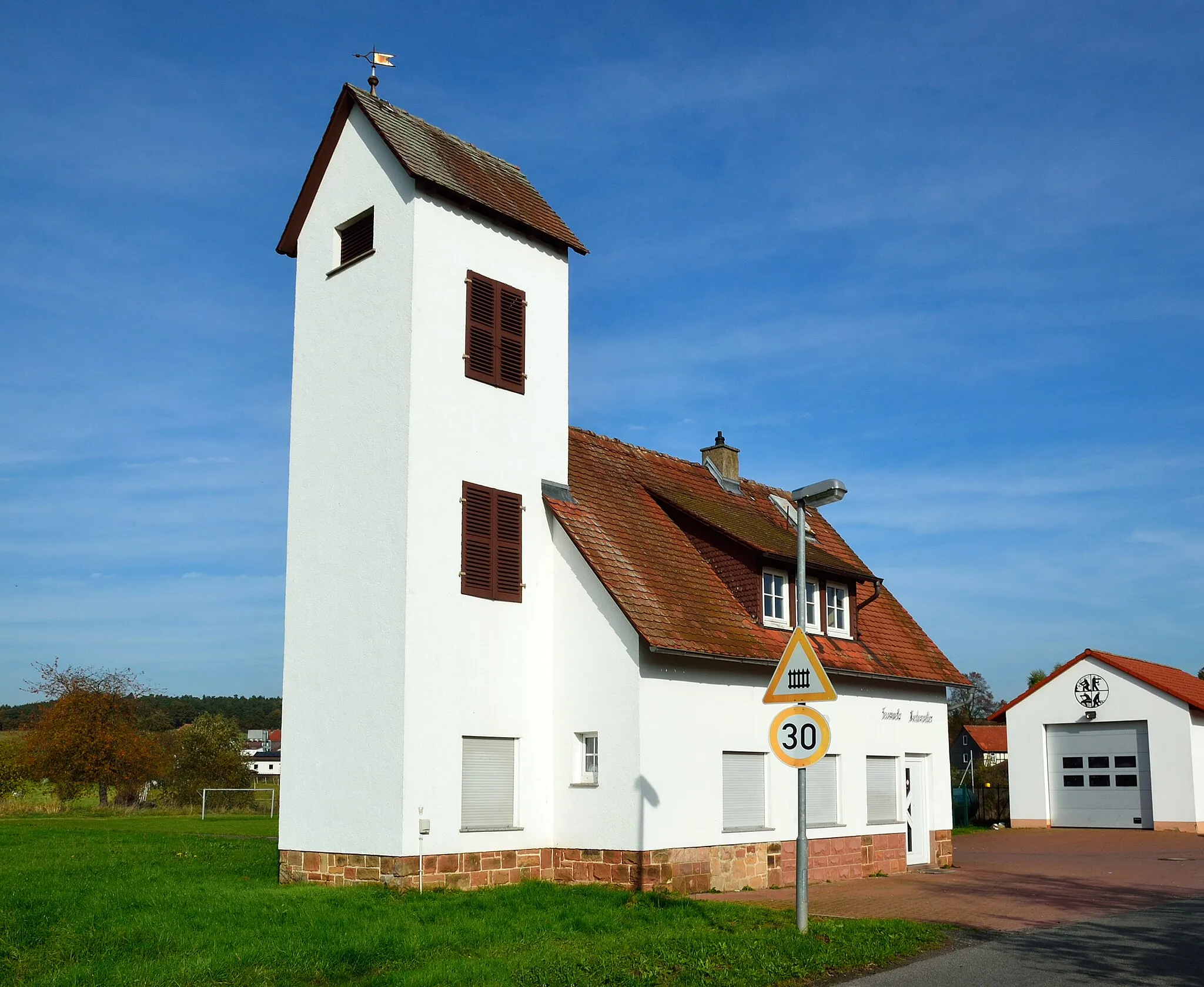 Photo showing: Fire station in Niederwetter, Wetter, Hesse