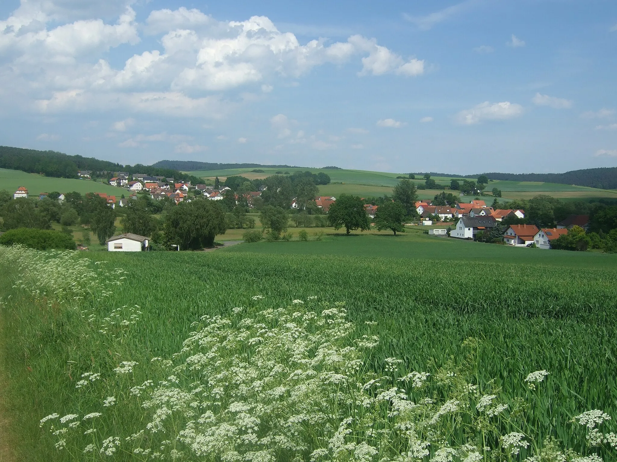 Photo showing: Blick auf das Dorf Niederwetter, Wetter (Hessen)