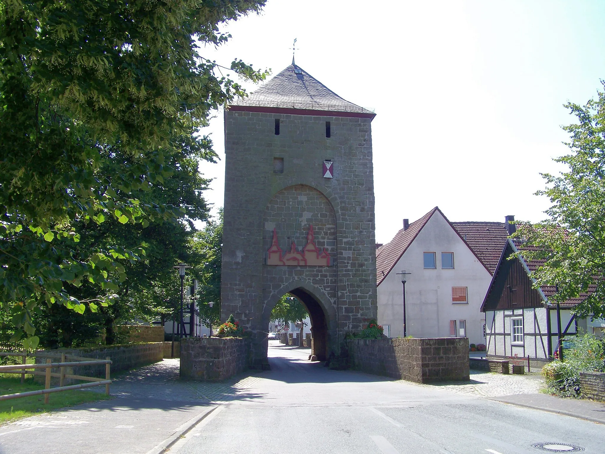 Photo showing: Hachtor in Rüthen, Wappen (Germany)