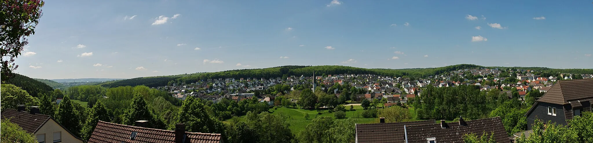 Photo showing: Panorama von Belecke vom Probsteiberg aus gesehen