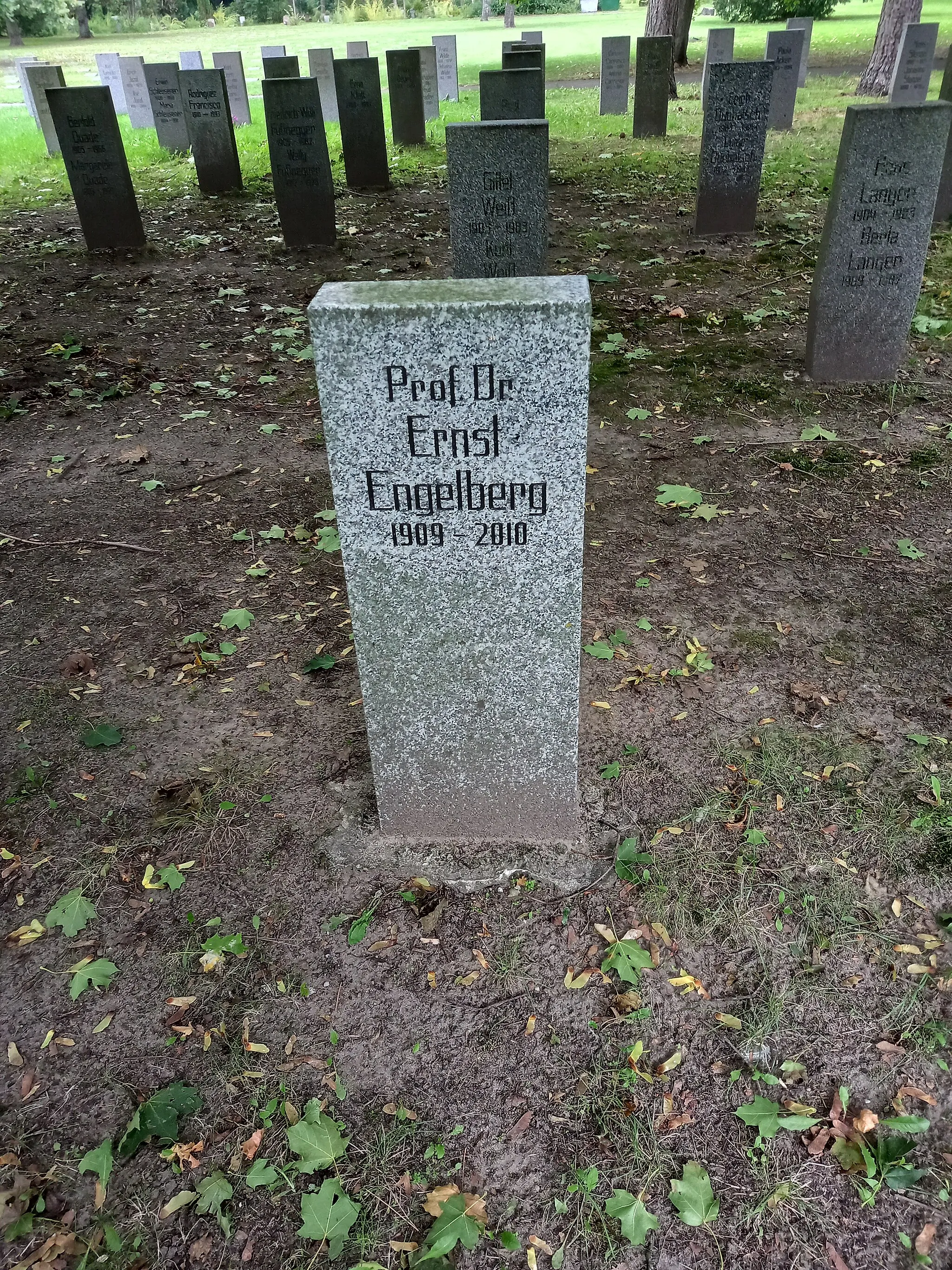 Photo showing: Das Grab des deutschen Historikers Ernst Engelberg auf dem Friedhof Baumschulenweg in Berlin.