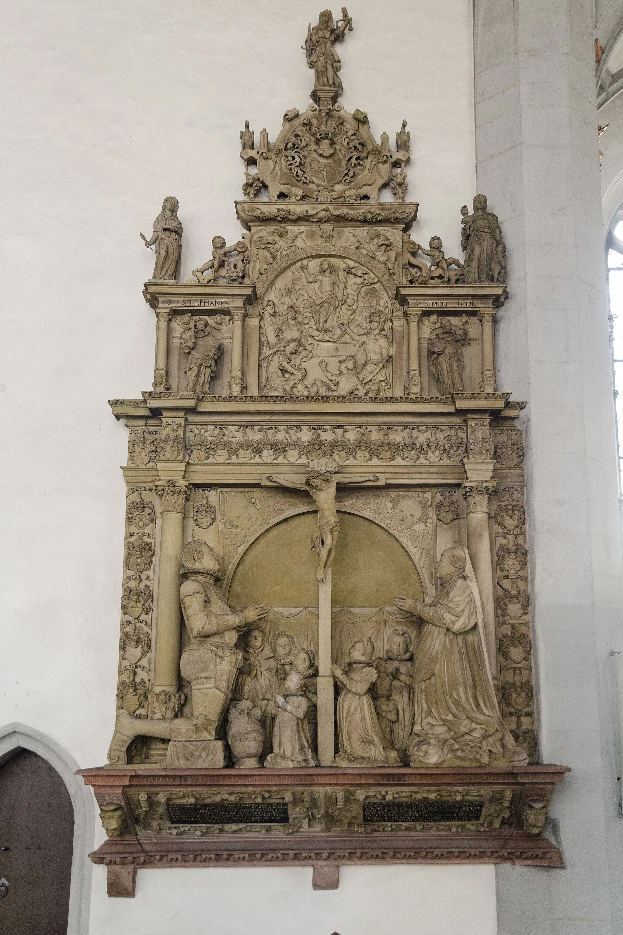 Photo showing: Arnstein, Katholische Pfarr- und Wallfahrtskirche Maria Sondheim, Interior, Epitaph für Stephan Zobel von Giebelstadt († 1597)