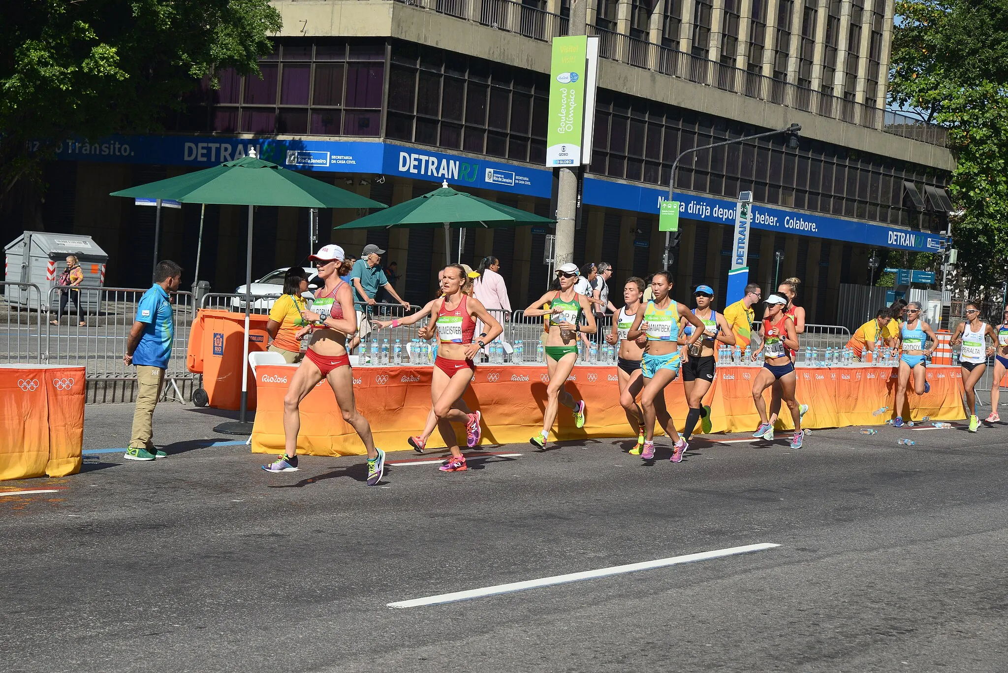 Photo showing: Passage du marathon des jeux olympiques de Rio 2016 dans le centre de Rio