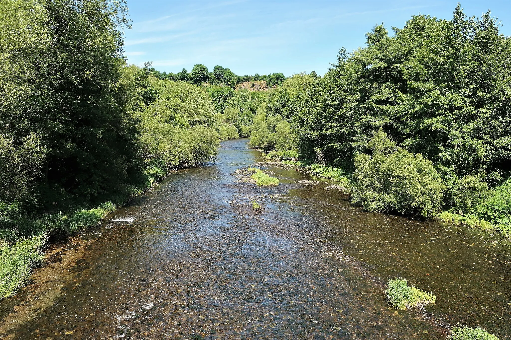 Photo showing: Blick auf die Bigge im Attendorner Ortsteil Biggen.