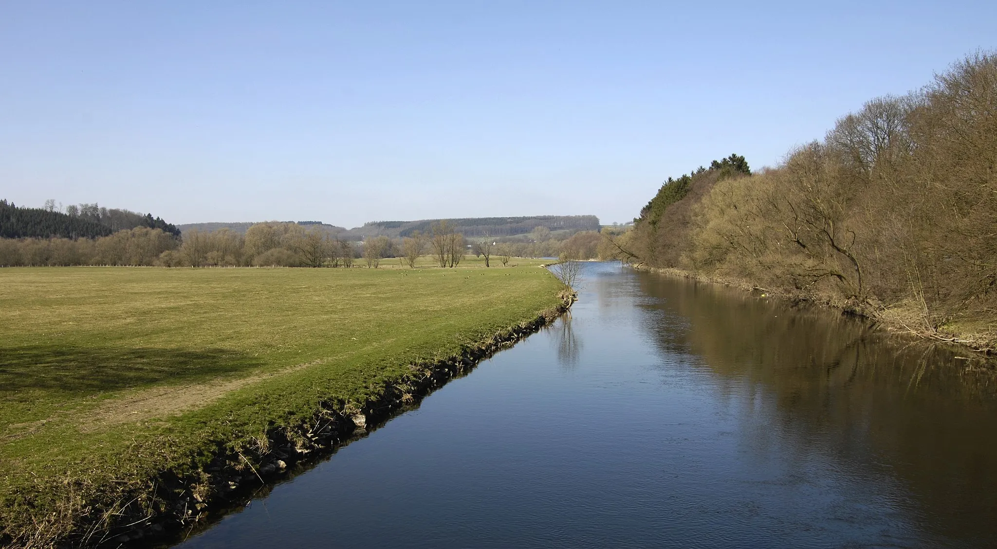 Photo showing: Die Ruhr, Flusslauf Nähe Hüninngen im Naturschutzgebiet „Ruhraue“