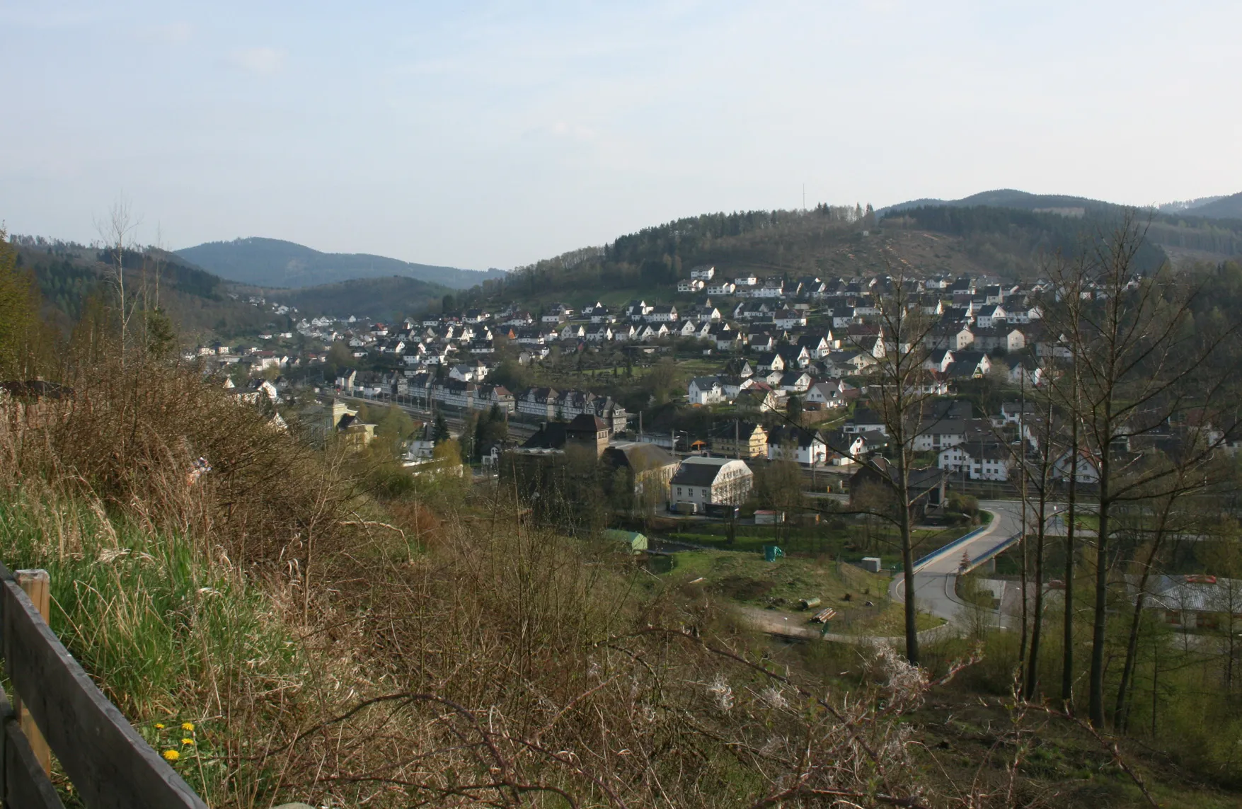 Photo showing: Blick auf die Ortschaft Meggen