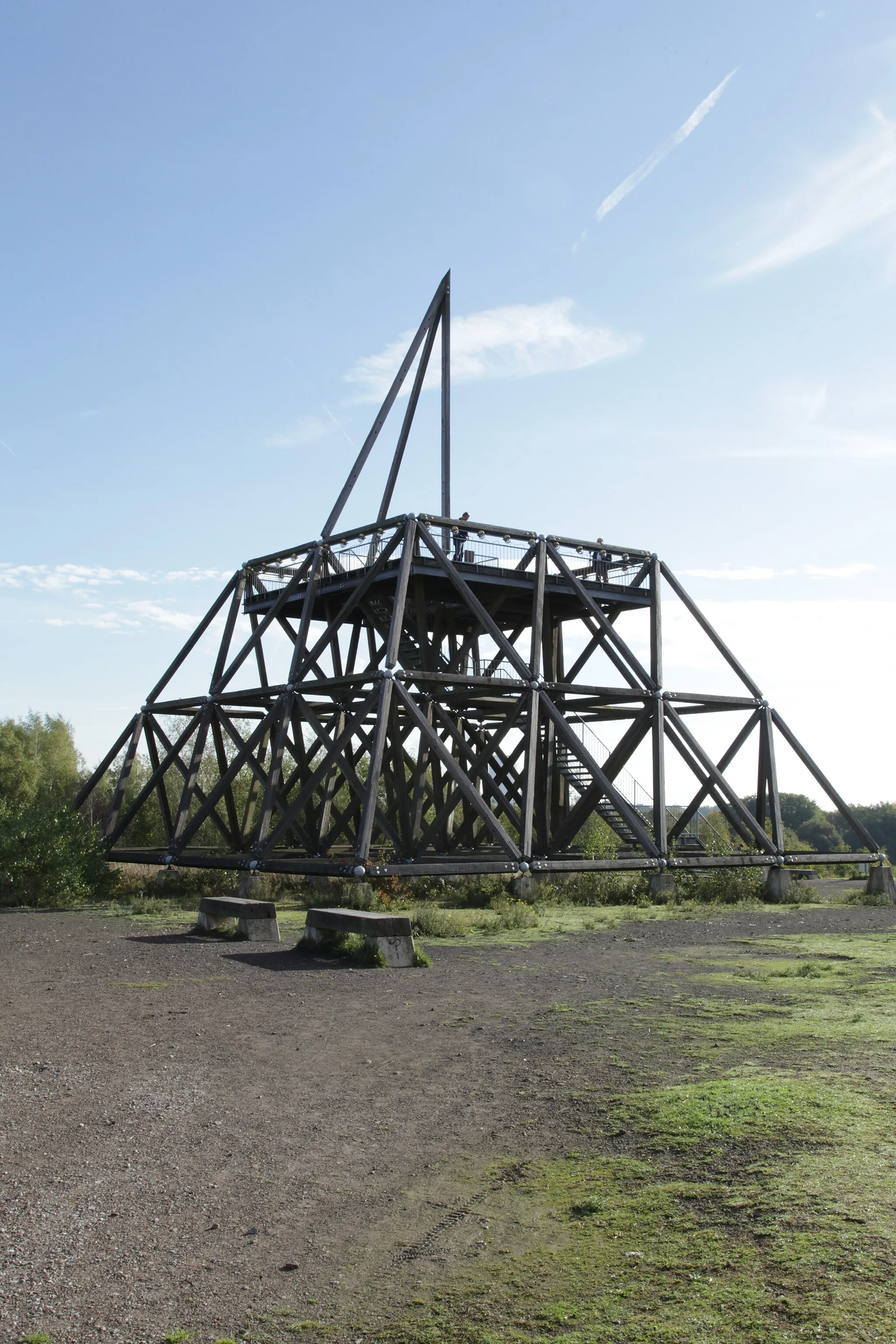 Photo showing: Spurwerkturm auf der Halde Brockenscheidt, Landabsatz in Waltrop