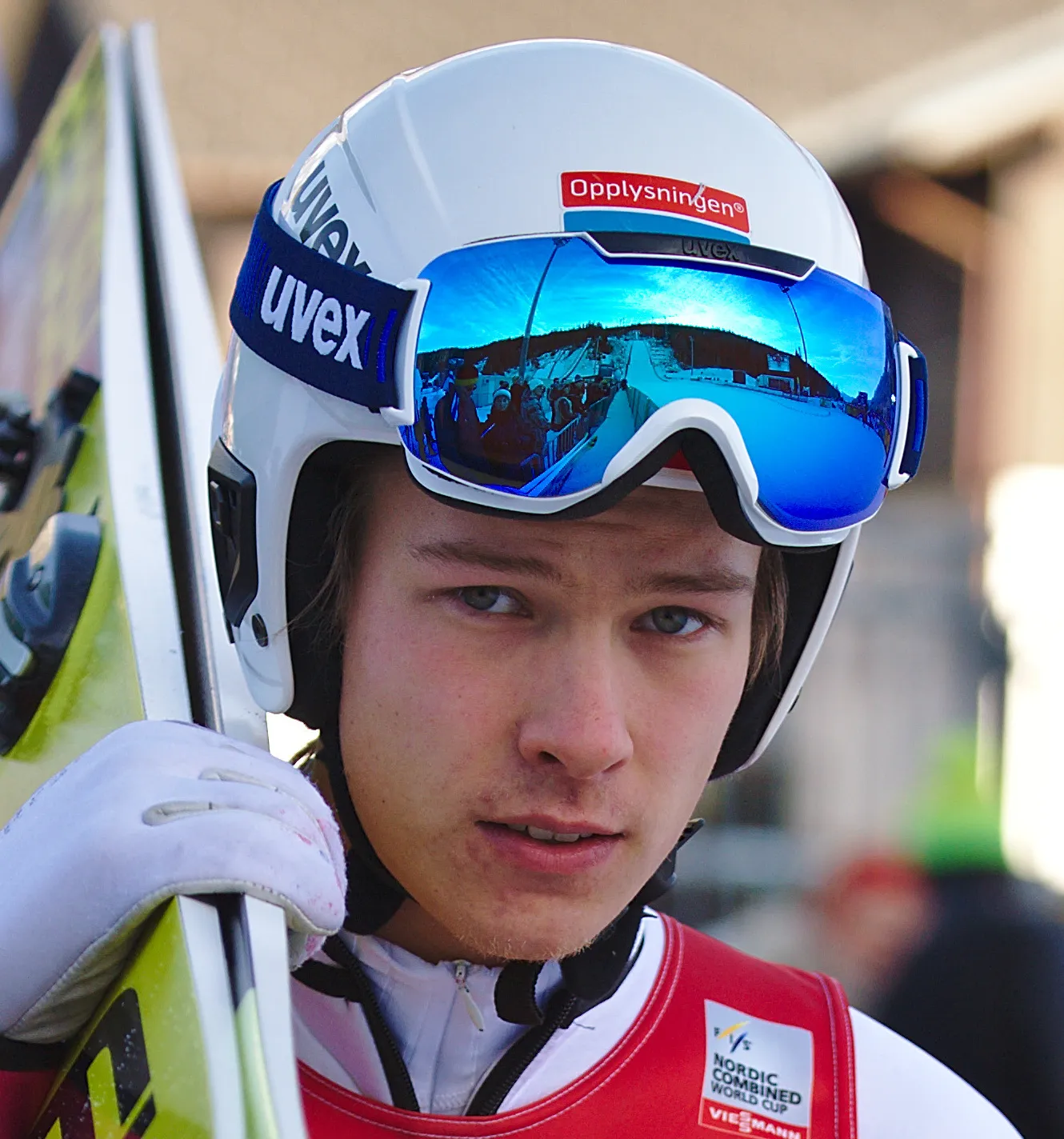 Photo showing: FIS Worldcup Nordic Combined Ramsau 2016. Bild zeigt Espen Andersen (NOR)