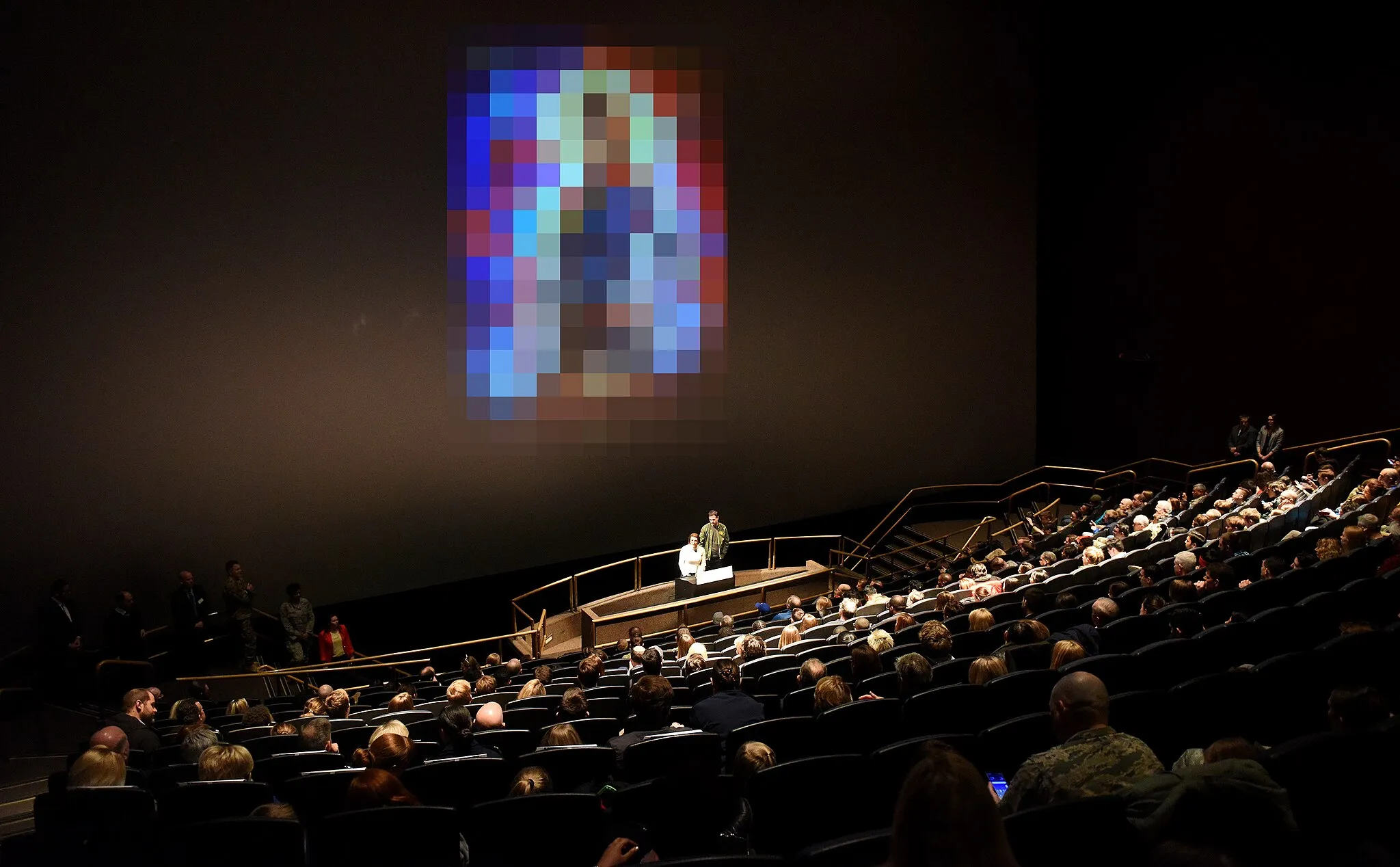 Photo showing: Captain Marvel Co-Directors Anna Boden and Ryan Fleck give remarks during a screening of Captain Marvel in Washington, D.C., March 7, 2019. The screening was held to highlight Air Force collaboration with Disney and the inspiration behind the main character's warrior ethos: "higher, further, faster."