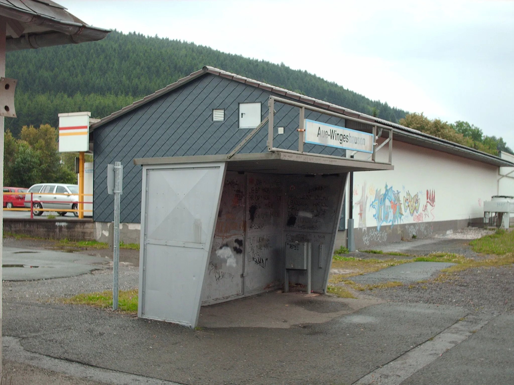 Photo showing: Aue-Wingeshausen station, Bad Berleburg, Germany