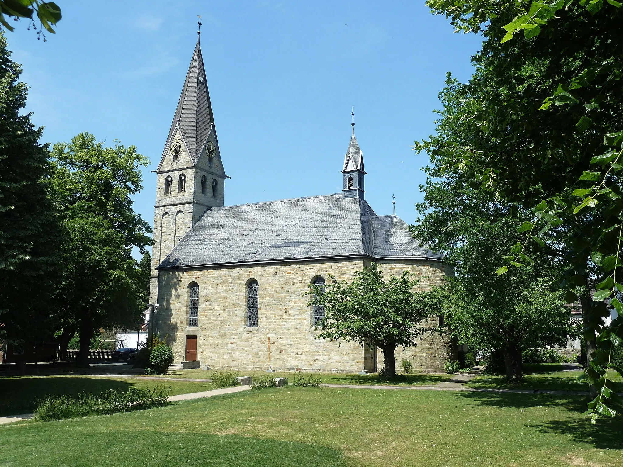 Photo showing: Church, St.Barbara in Langeneicke