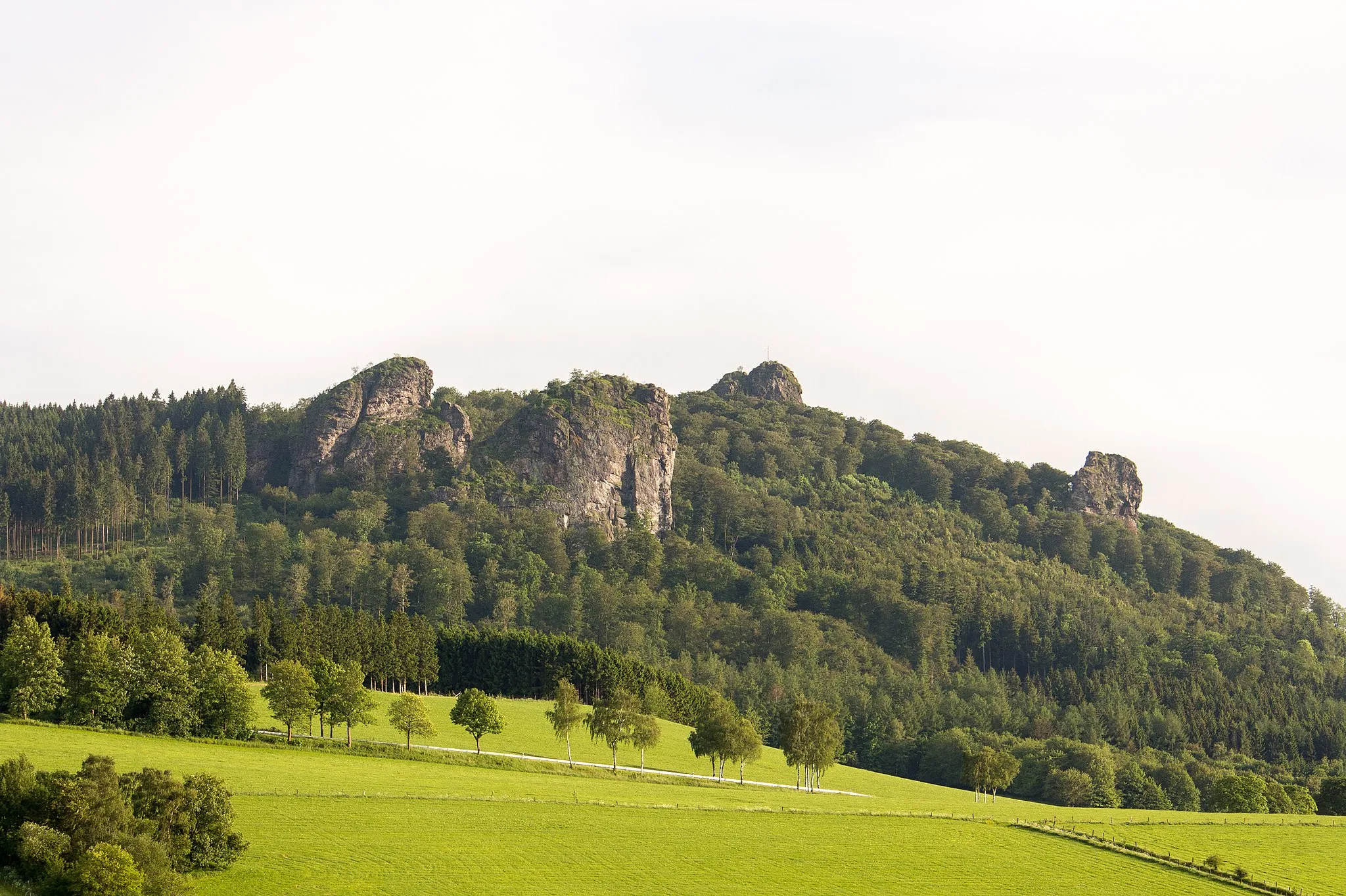 Photo showing: Blick zu den Bruchhauser Steinen, Olsberg, Hochsauerlandkreis, Nordrhein-Westfalen