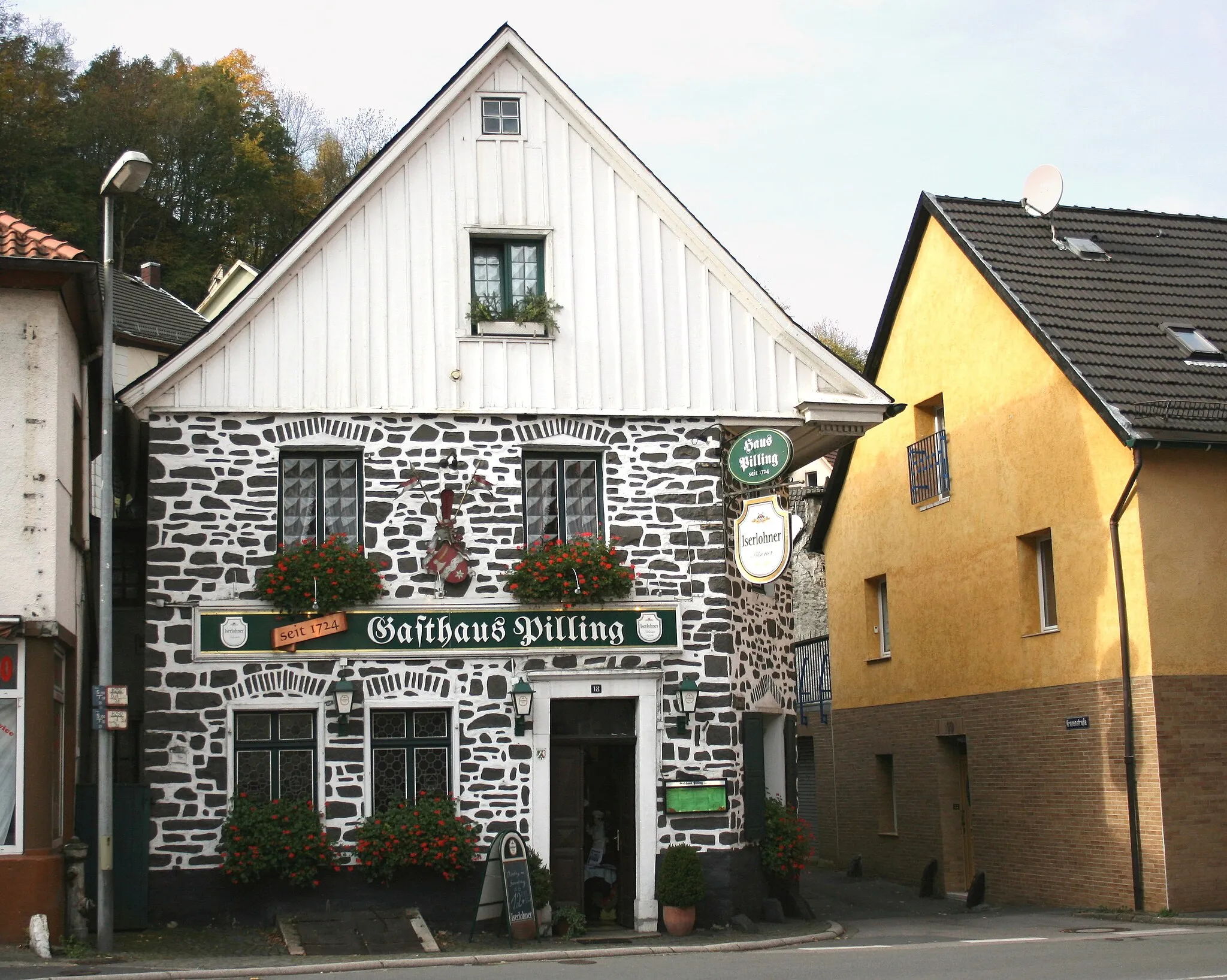 Photo showing: Gasthaus Pilling in Altena, Nettestraße 18.