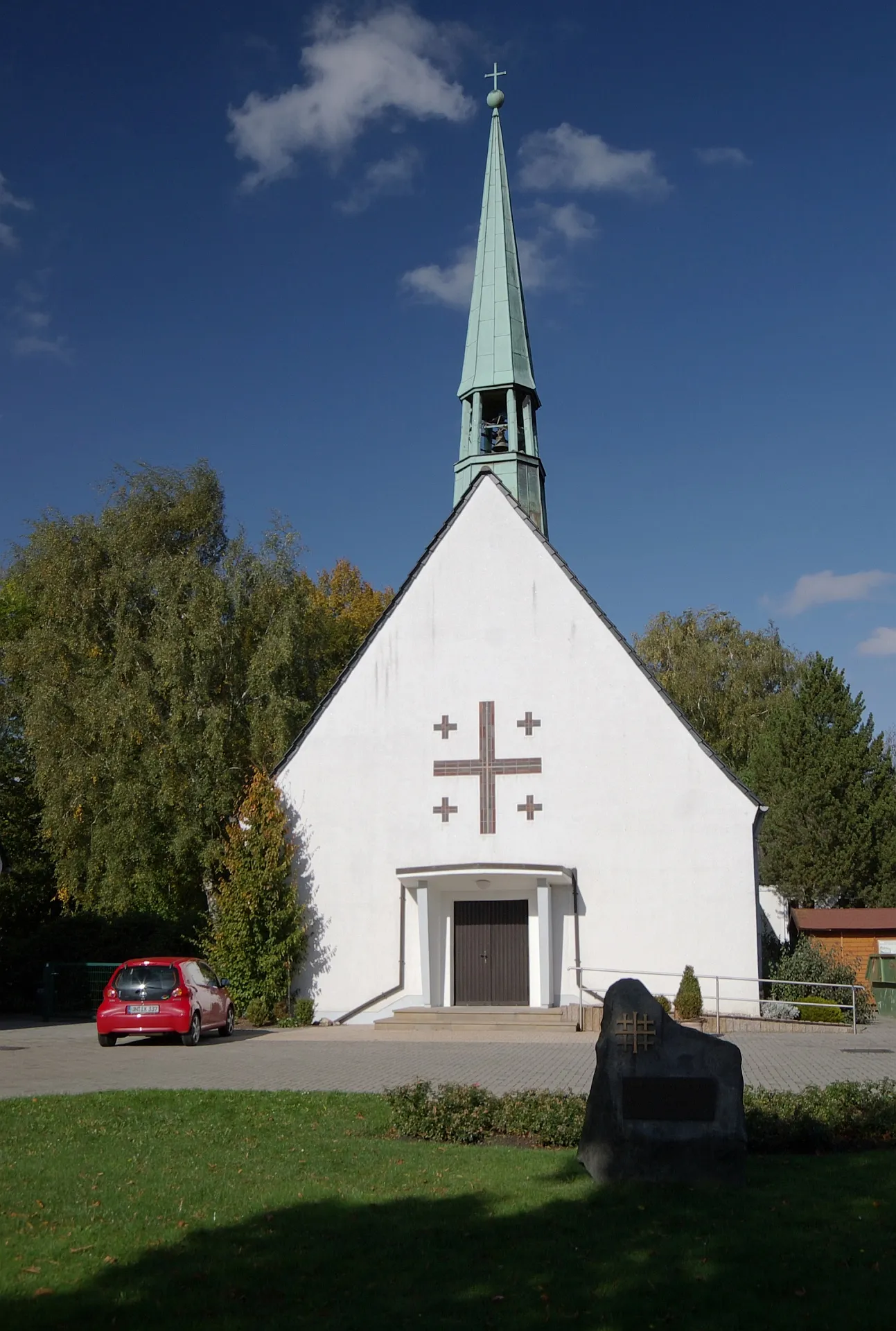 Photo showing: Auferstehungskirche in Weddinghofen, Evangelische Friedenskirchengemeinde Bergkamen.