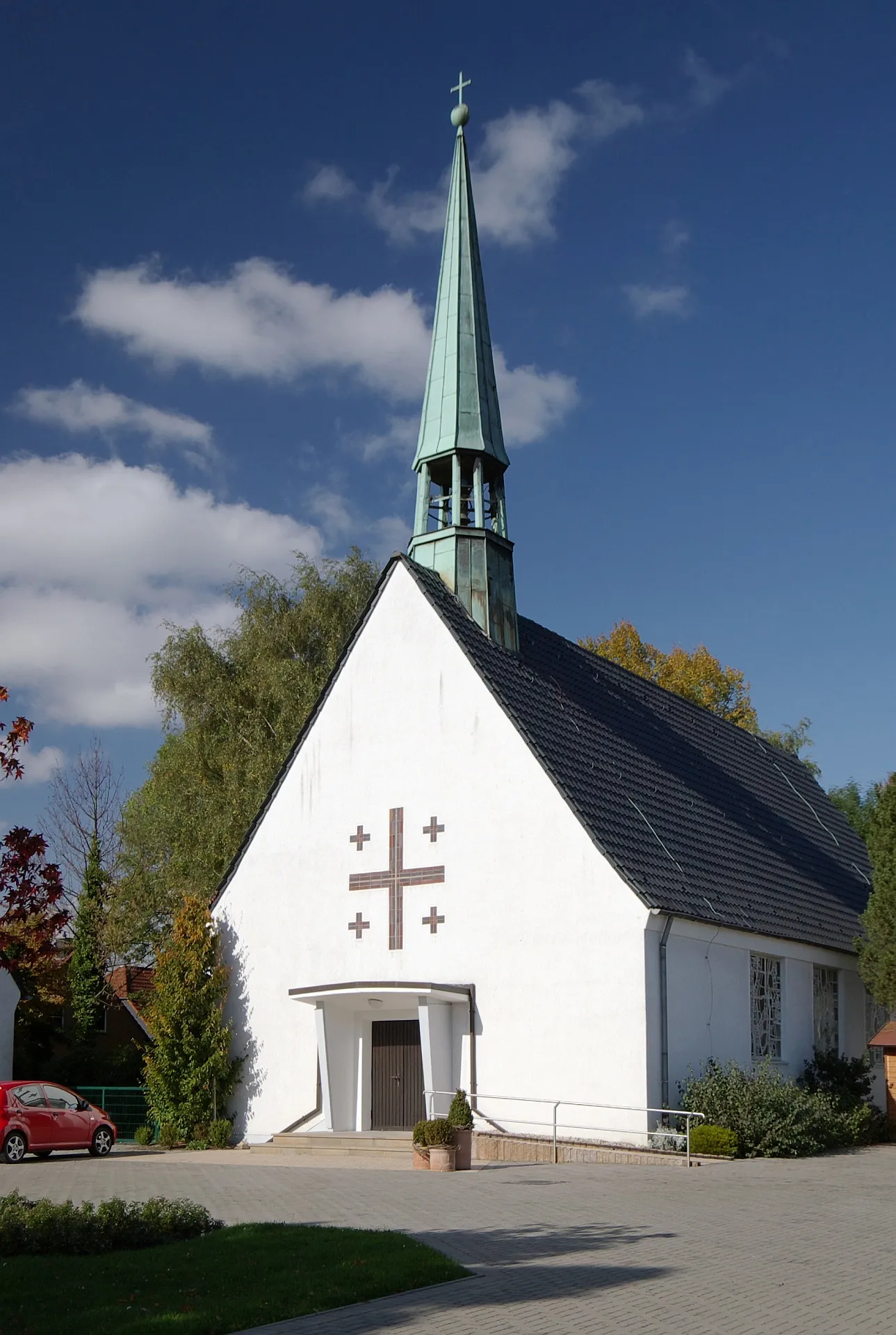 Photo showing: Auferstehungskirche in Weddinghofen, Evangelische Friedenskirchengemeinde Bergkamen.