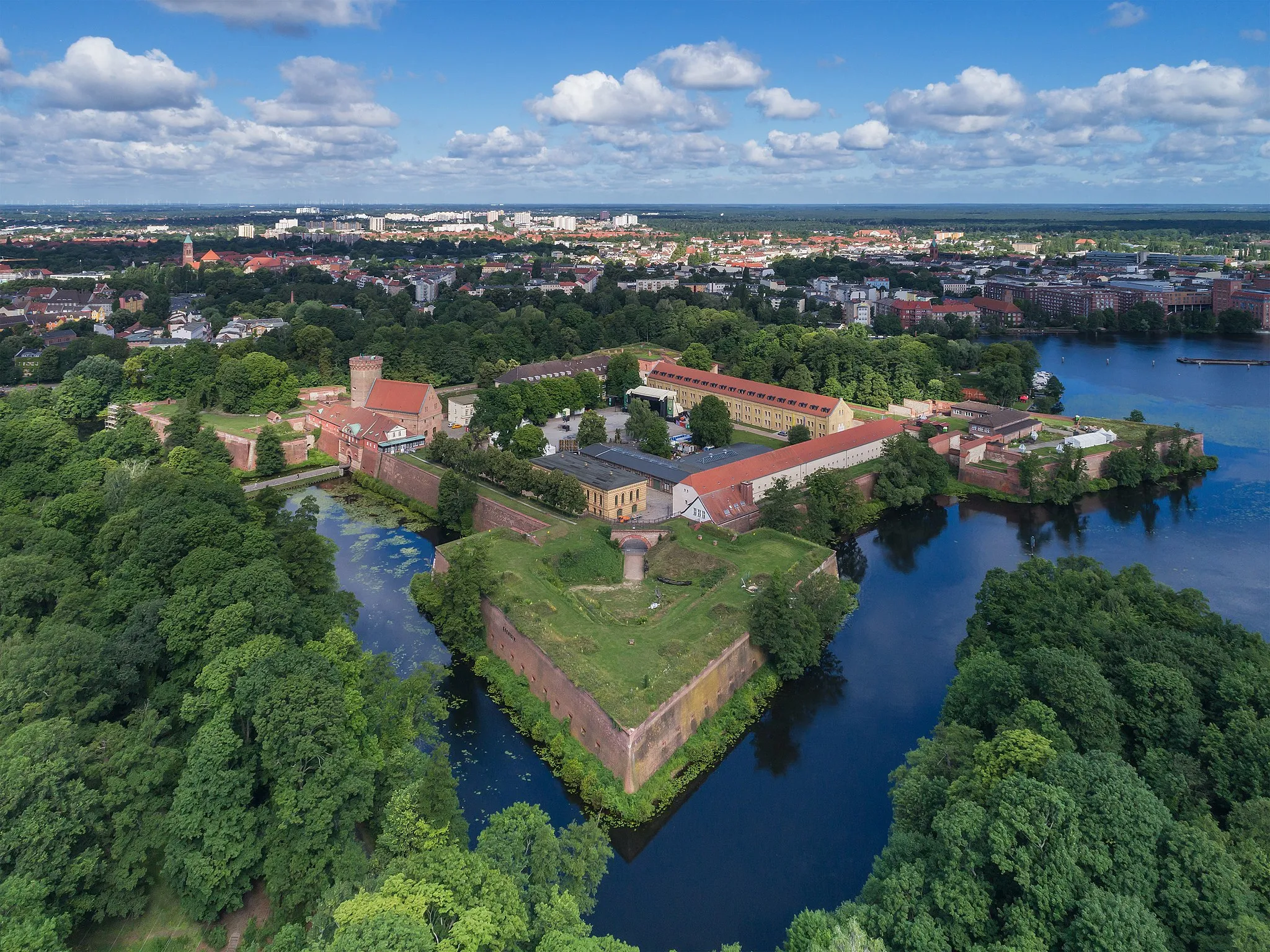 Photo showing: Spandau Citadel (aerial photo) in Berlin, Germany