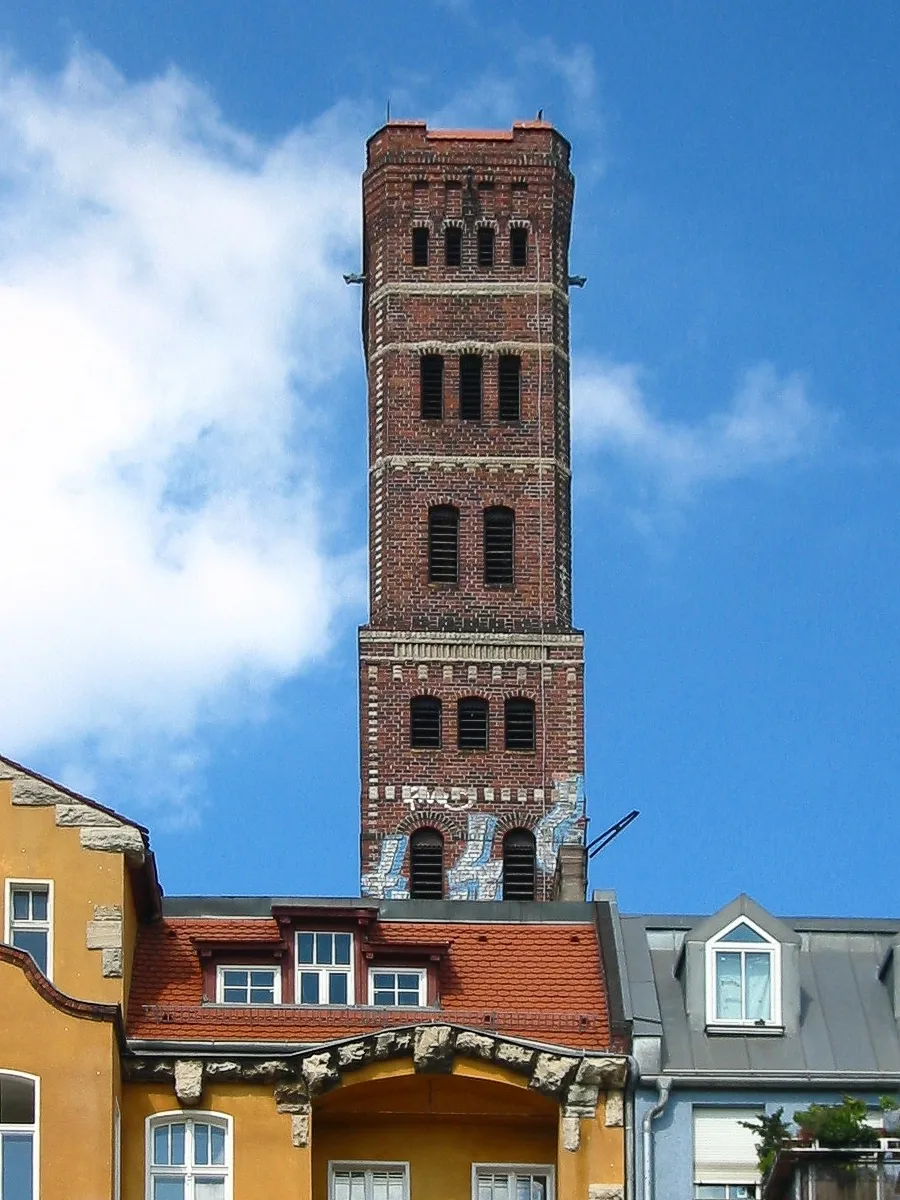 Photo showing: the Schrotkugelturm (shot tower), the landmark of the locality Victoriastadt of Berlin.