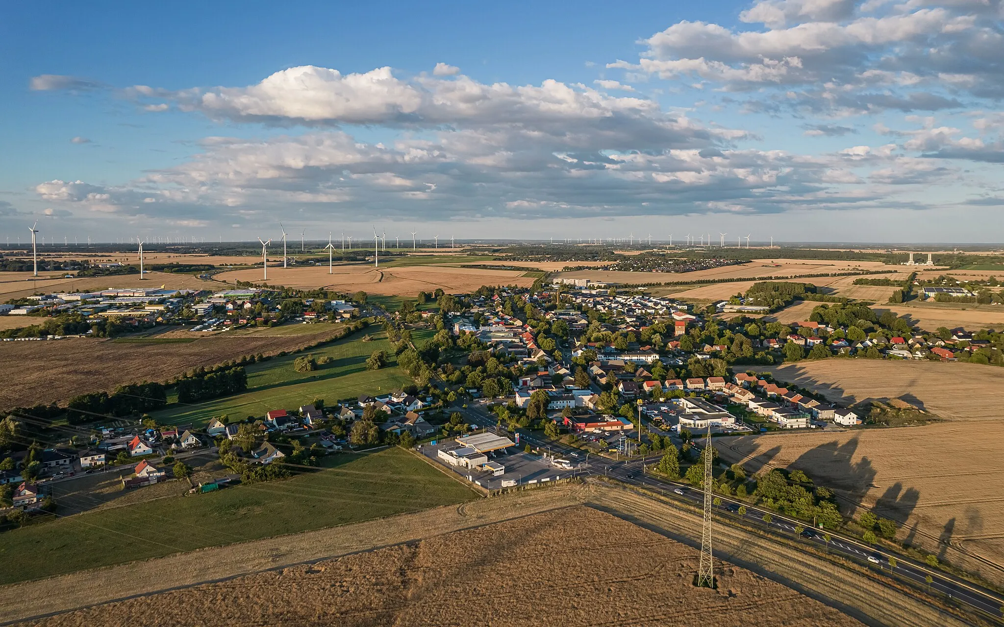 Photo showing: Airview of Lindenberg/Ahrensfelde, Brandenburg, Germany
