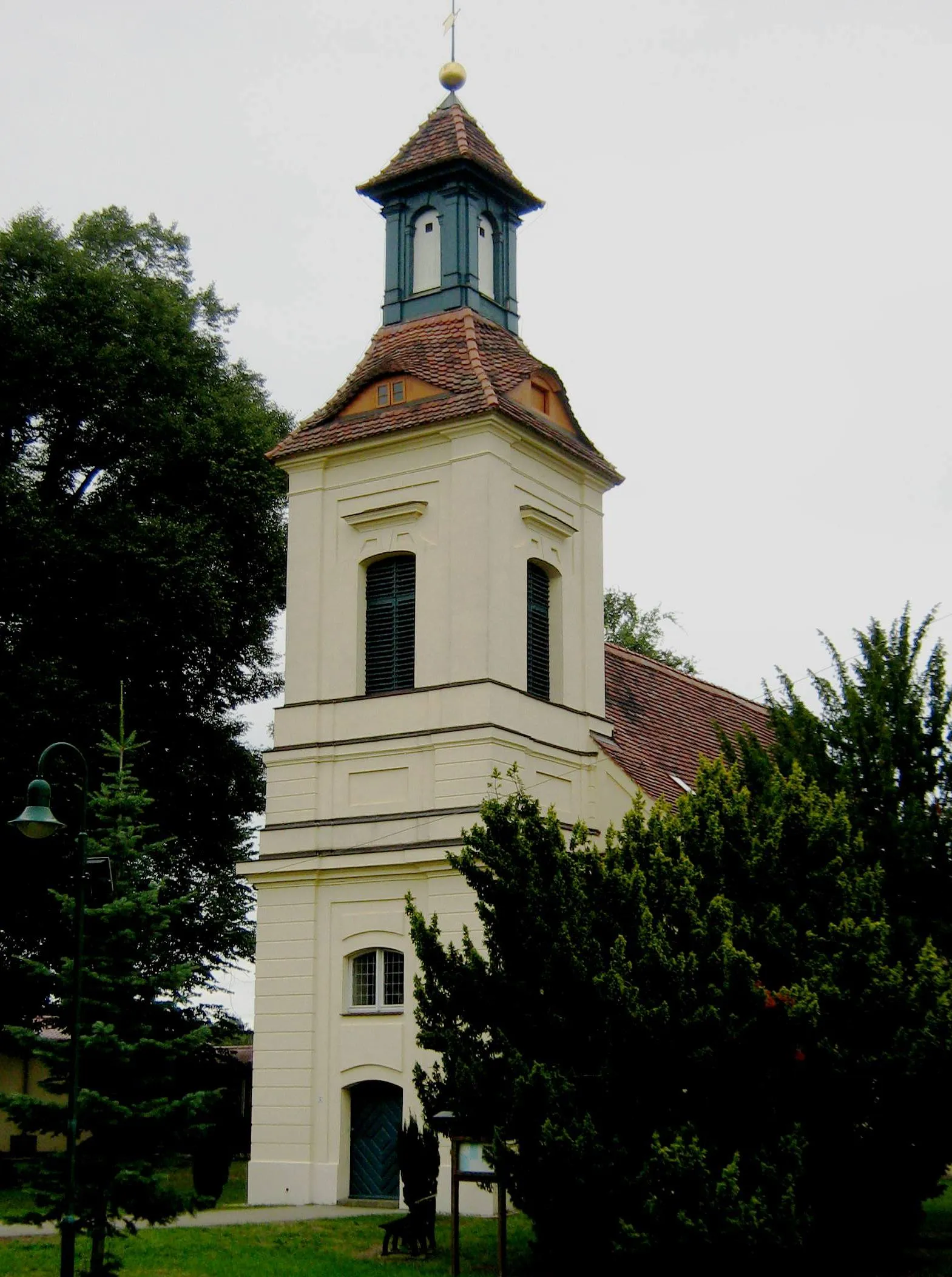 Photo showing: Dorfkirche Schönwalde-Glien von Westen