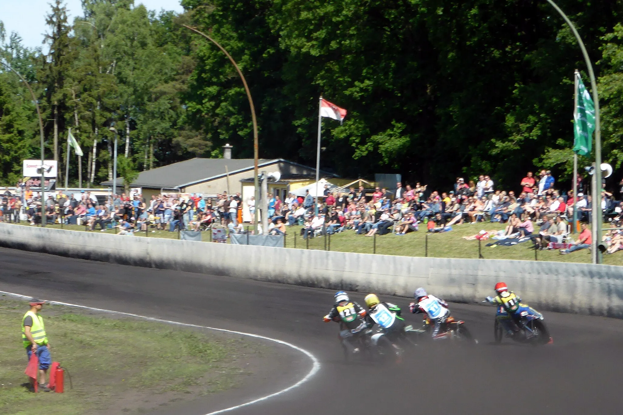 Photo showing: German Speedway Bundesliga. Wolfslake Falubaz Berlin vs Nordstern Stralsund in Wolkfslake.