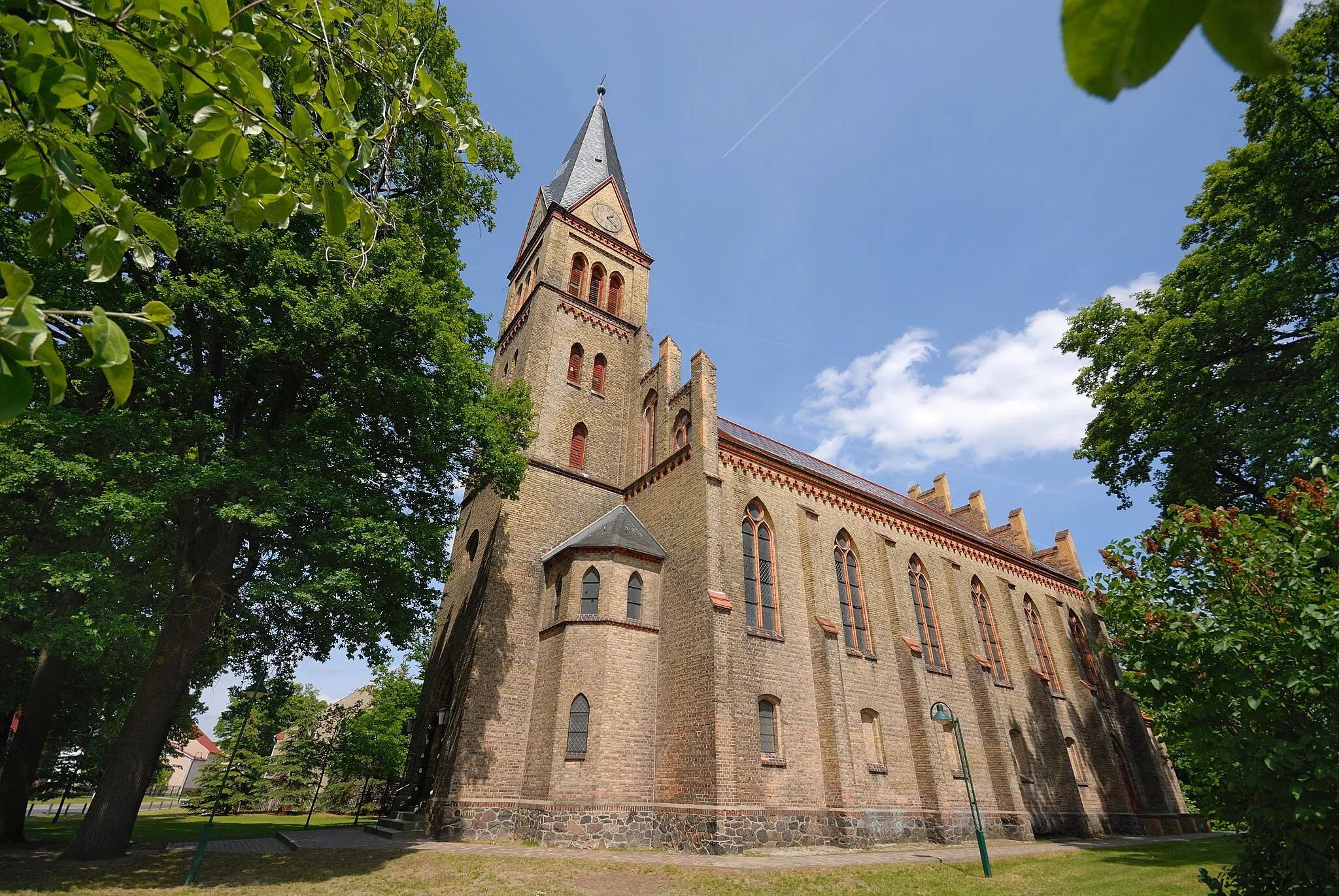Photo showing: Protestant church in Heidesee-Friedersdorf, Brandenburg.