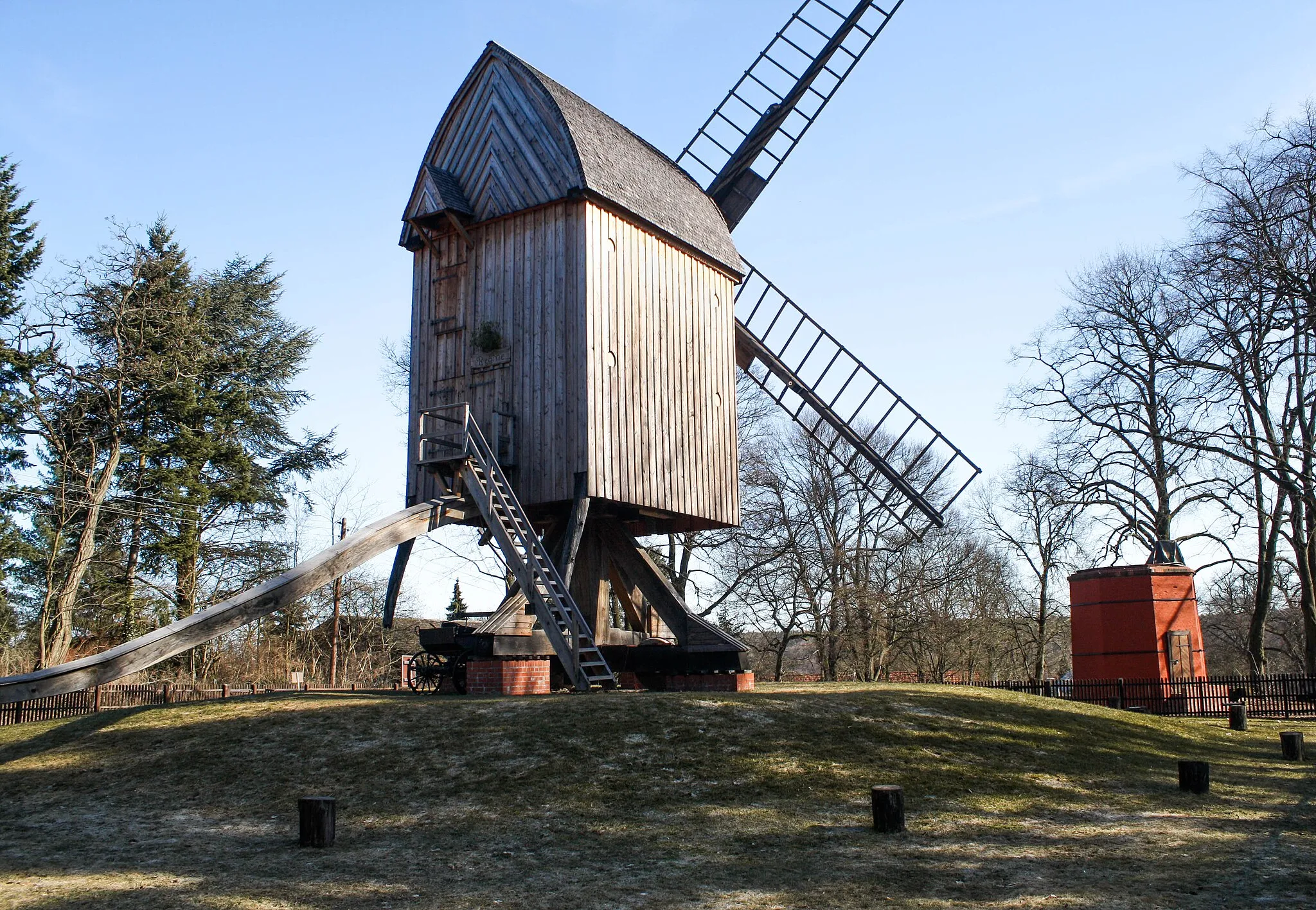 Photo showing: Bockwindmühle Berlin-Gatow, An den Berggärten 5, 14089 Berlin