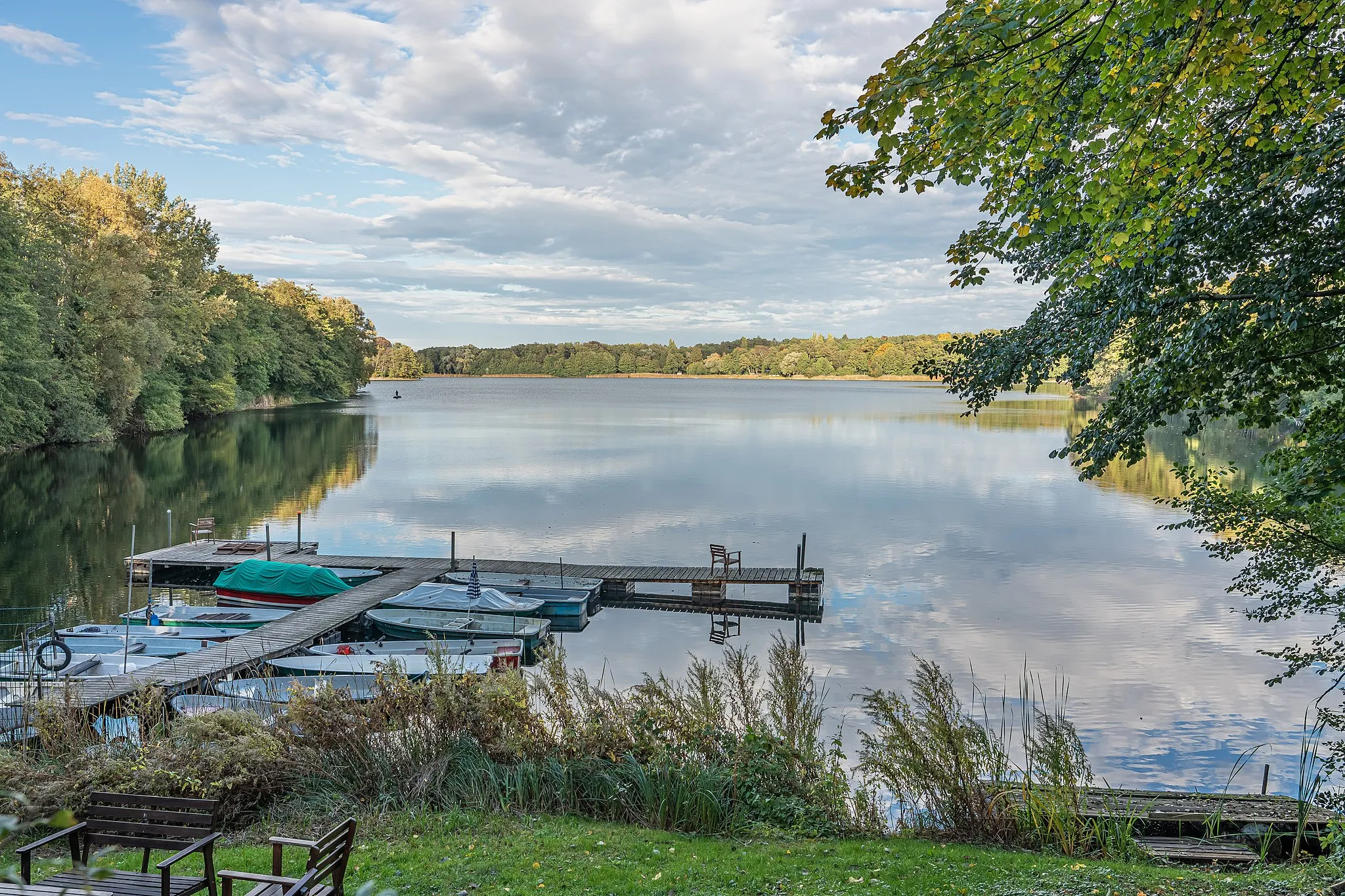 Photo showing: Lake in Groß Glienicke, Potsdam, Germany