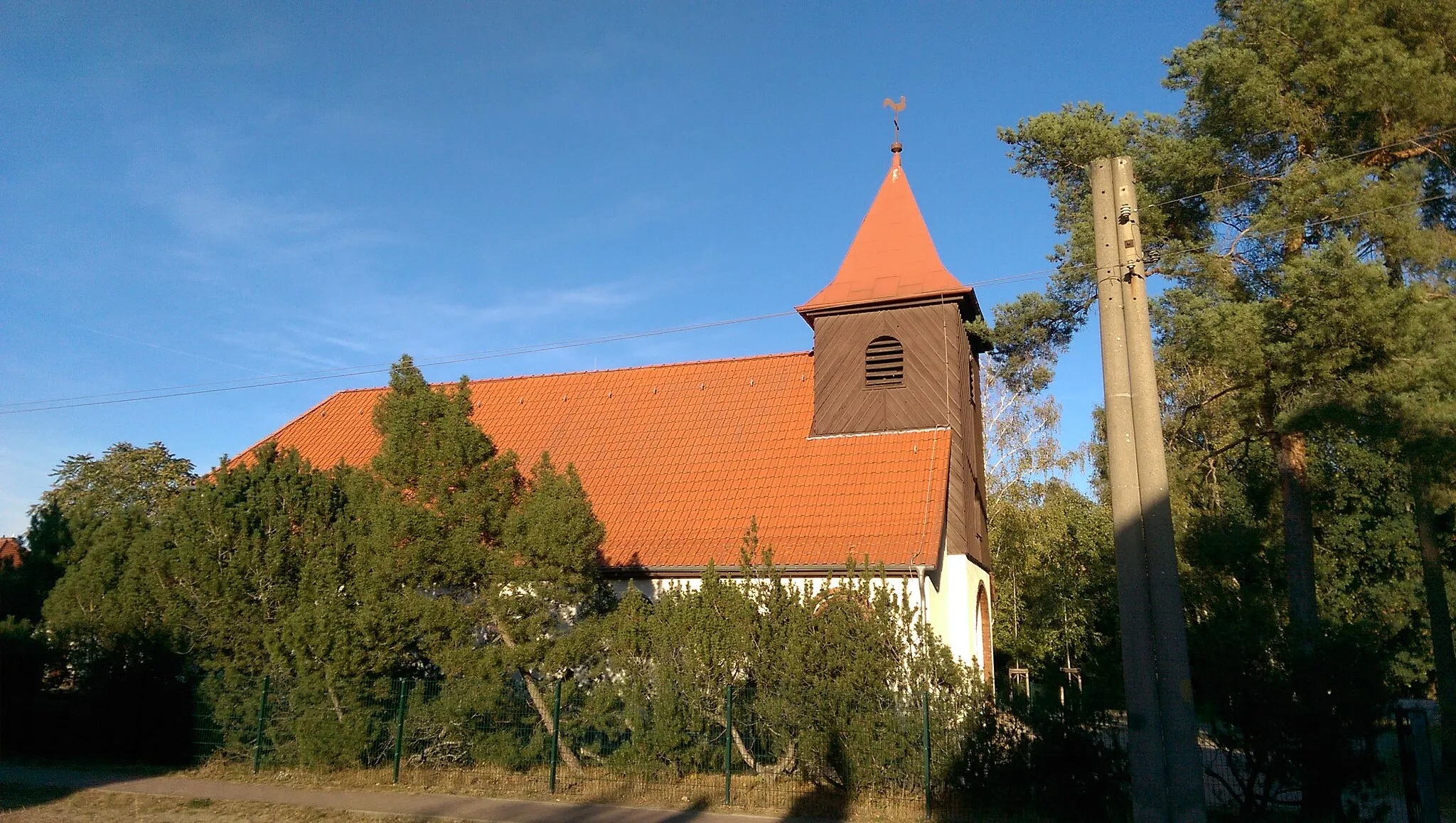 Photo showing: West-south-western view of Catholic St.Conrad church in Falkensee municipality, Havelland district, Brandenburg state, Germany