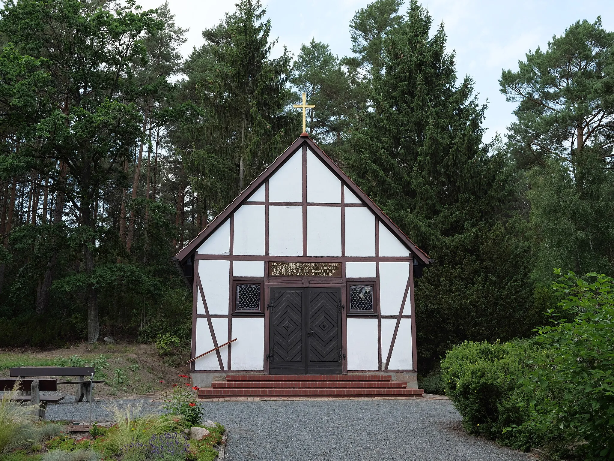Photo showing: Friedhofskapelle Johannische Kirche in Glau, Trebbin, Brandenburg, Deutschland