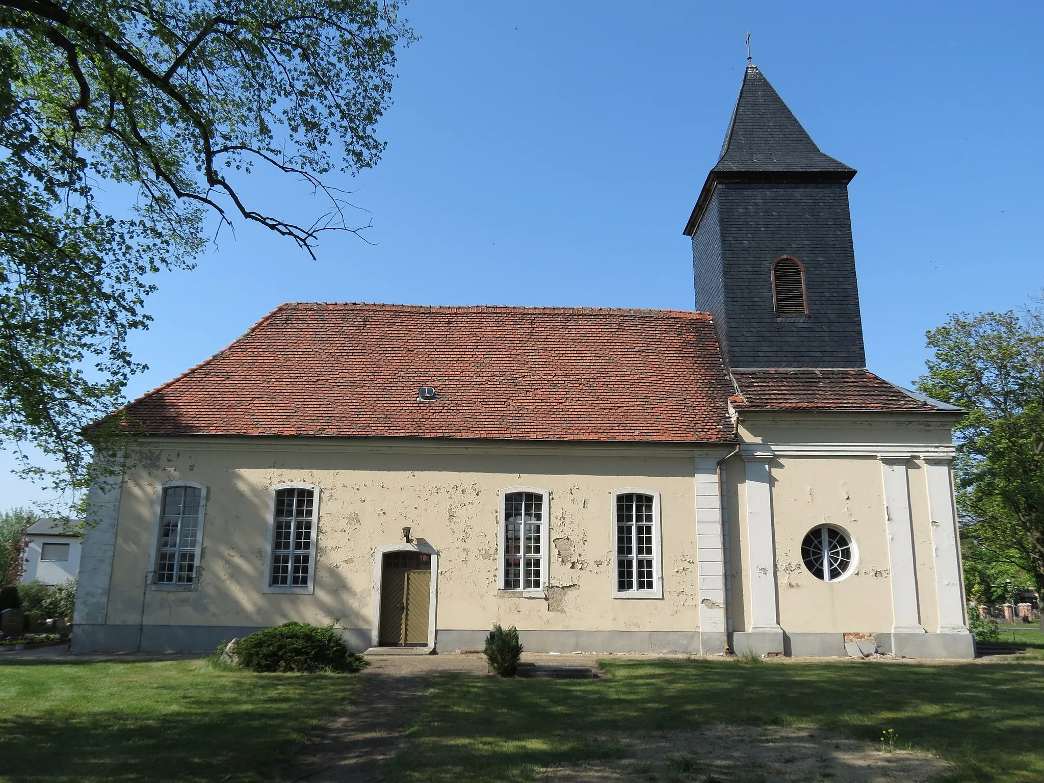 Photo showing: Märkisch Wilmersdorf, Trebbin, Brandenburg, Germany, village church, south side