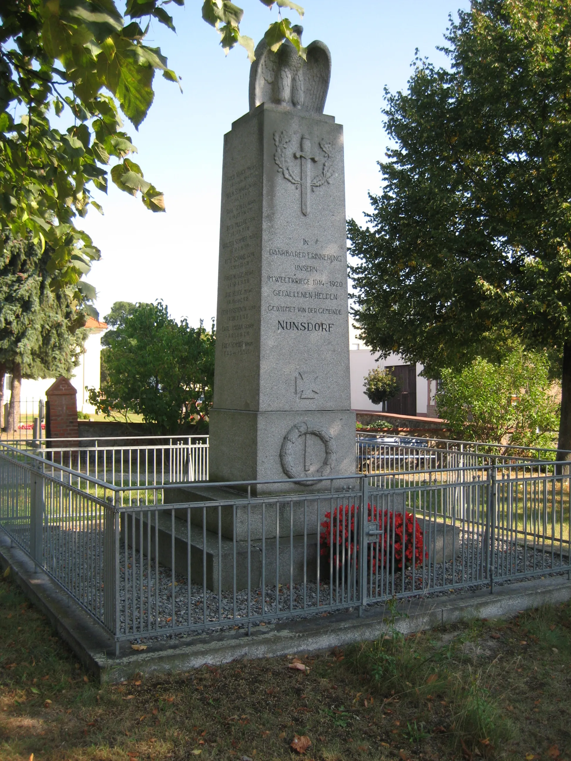 Photo showing: Denkmal 1.Weltkrieg Nunsdorf