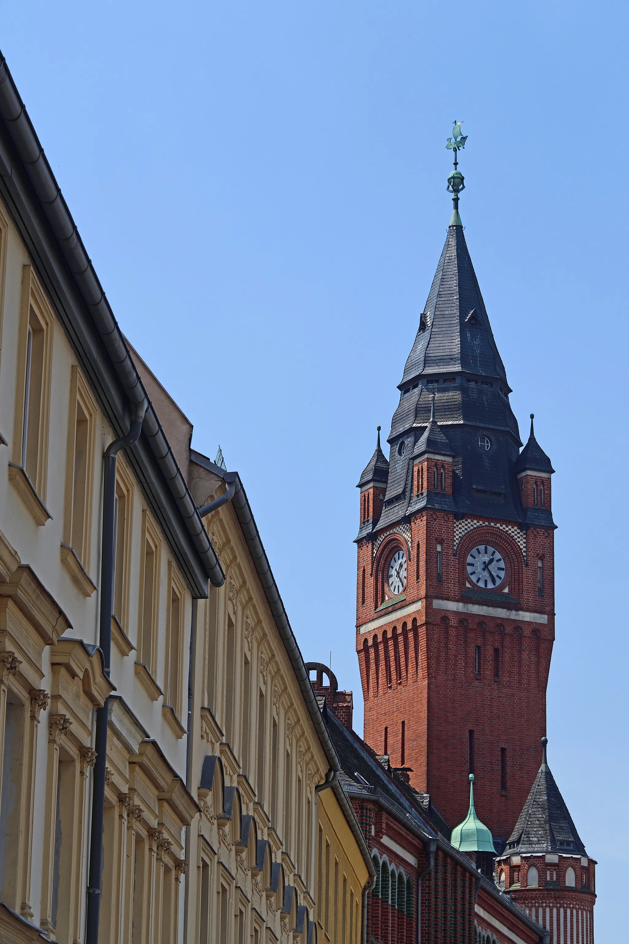 Photo showing: One of pictures of the city hall in Köpenick.