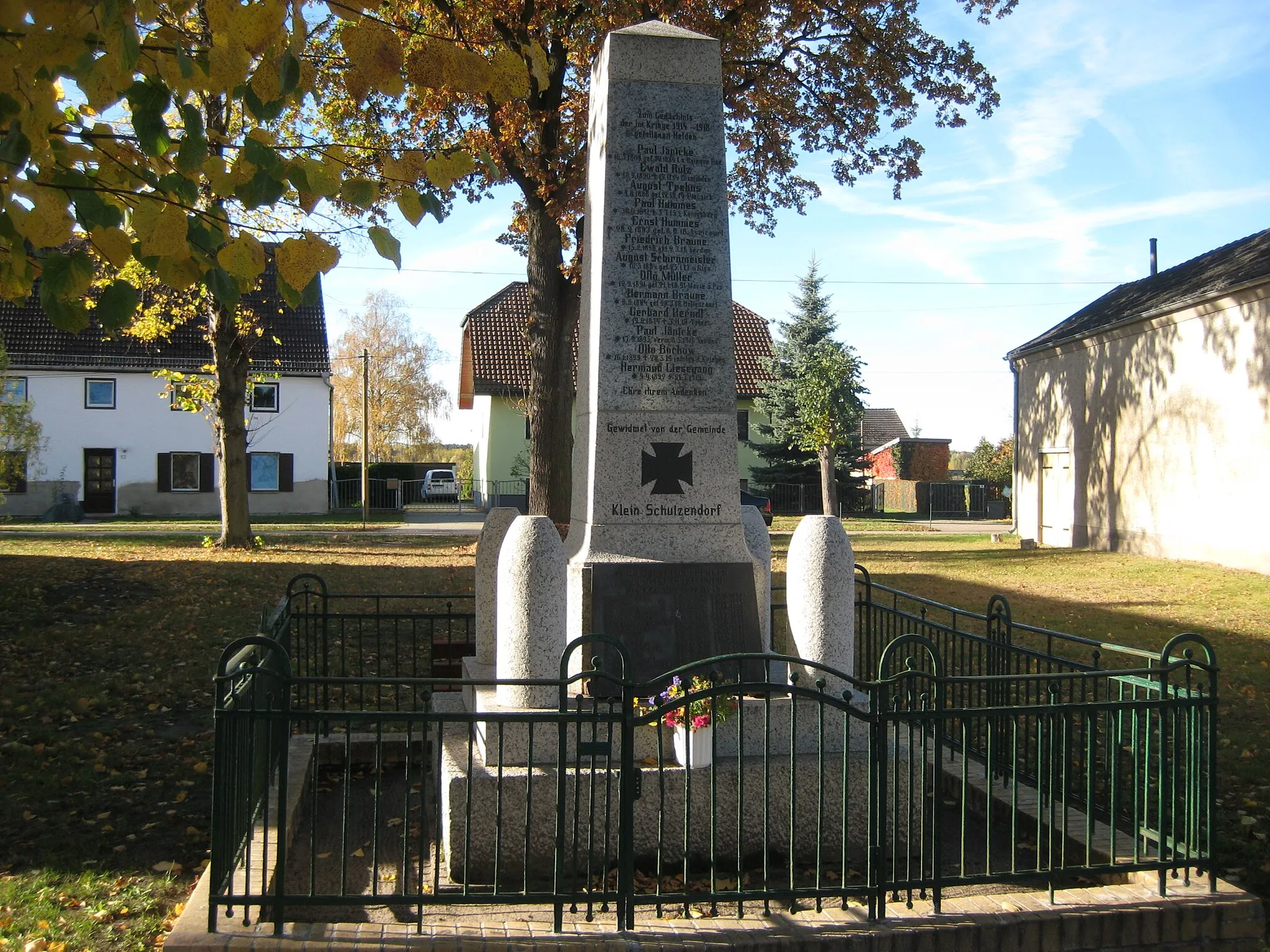 Photo showing: Denkmal 1.Weltkrieg - Klein Schulzendorf