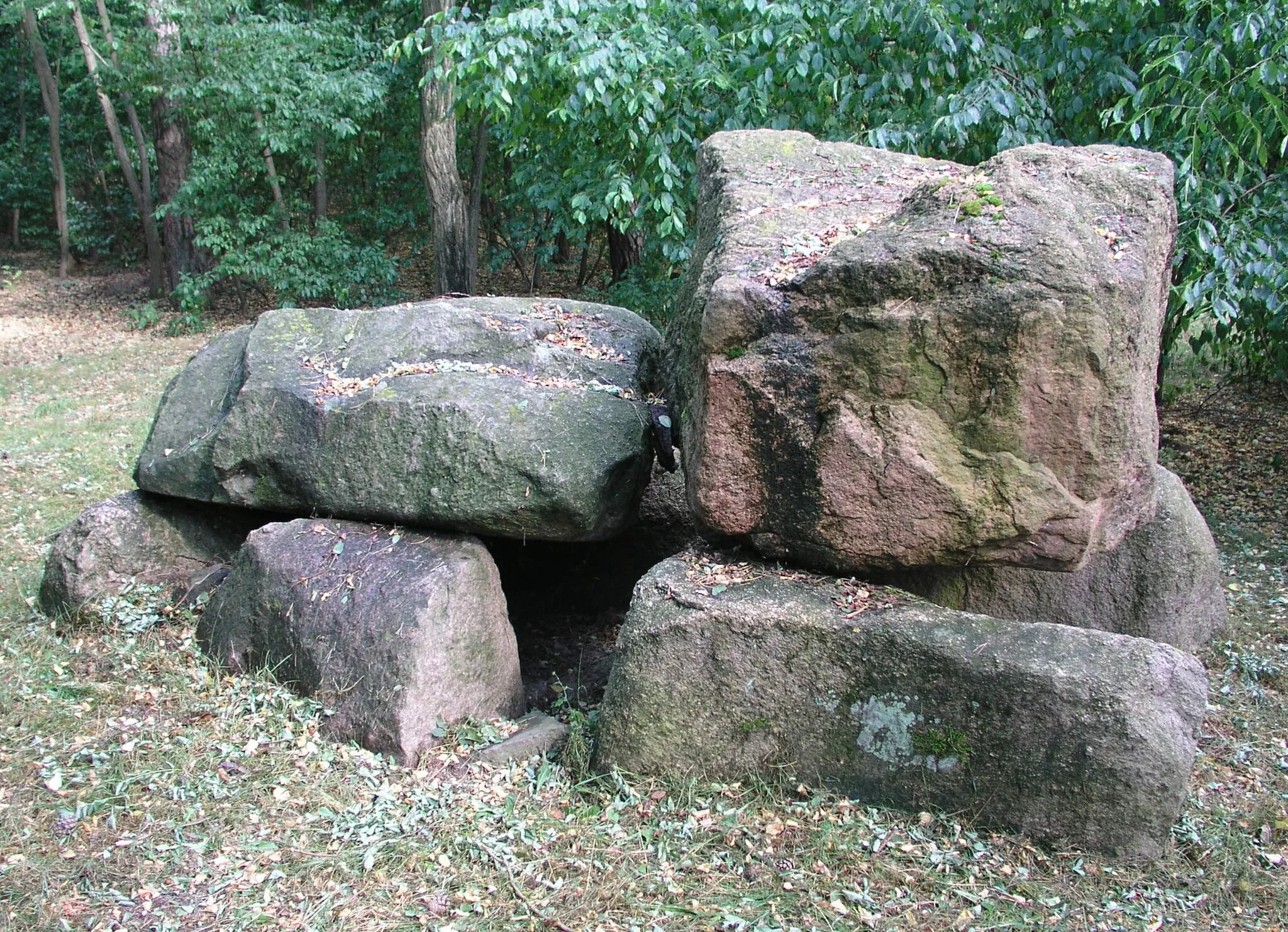 Photo showing: Erweiterter Dolmen, Megalithgrab, Großsteingrab, Hühnengrab der jungsteinzeitlichen Trichterbecherkultur in Brandenburg