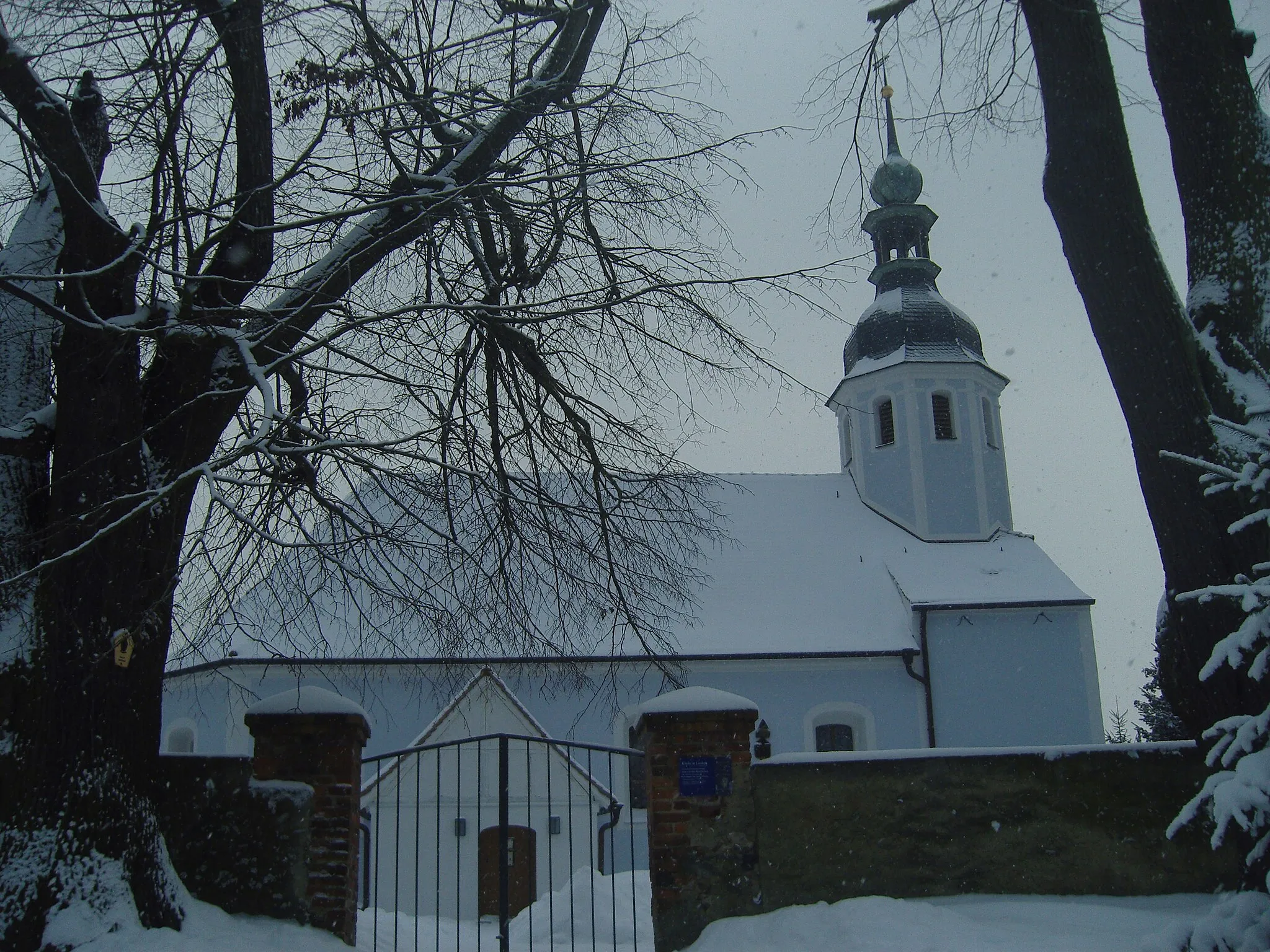 Photo showing: Denkmalgeschützte Kirche in Lieskau, Gemeinde Lichterfeld-Schacksdorf