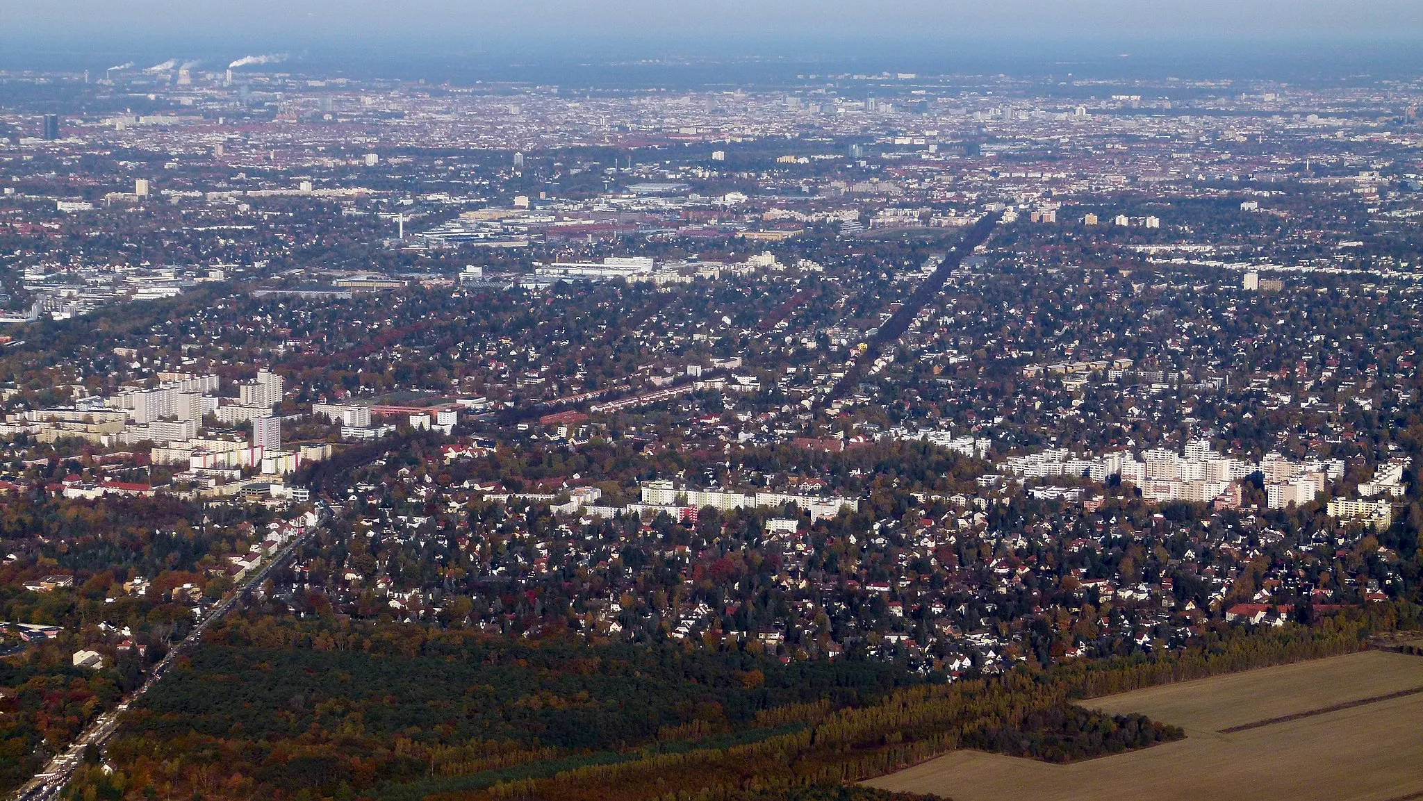 Photo showing: Luftbild von Berlin-Lichtenrade