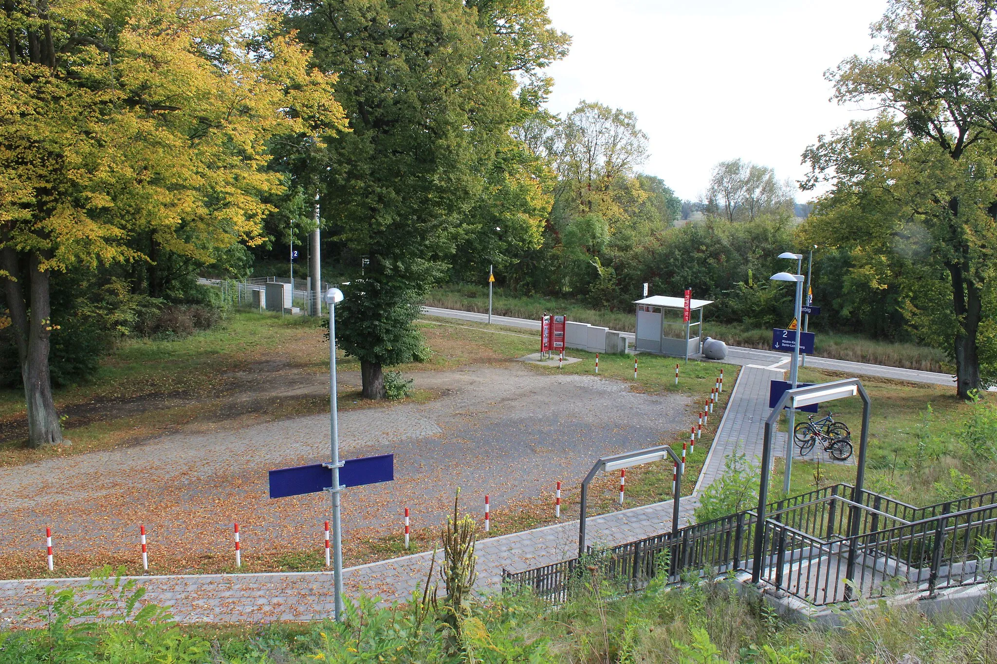 Photo showing: train station Werbig