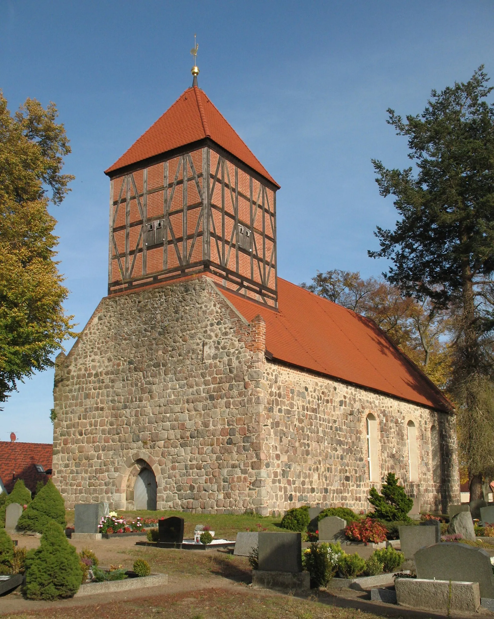 Photo showing: Church in Templin-Gandenitz in Brandenburg, Germany