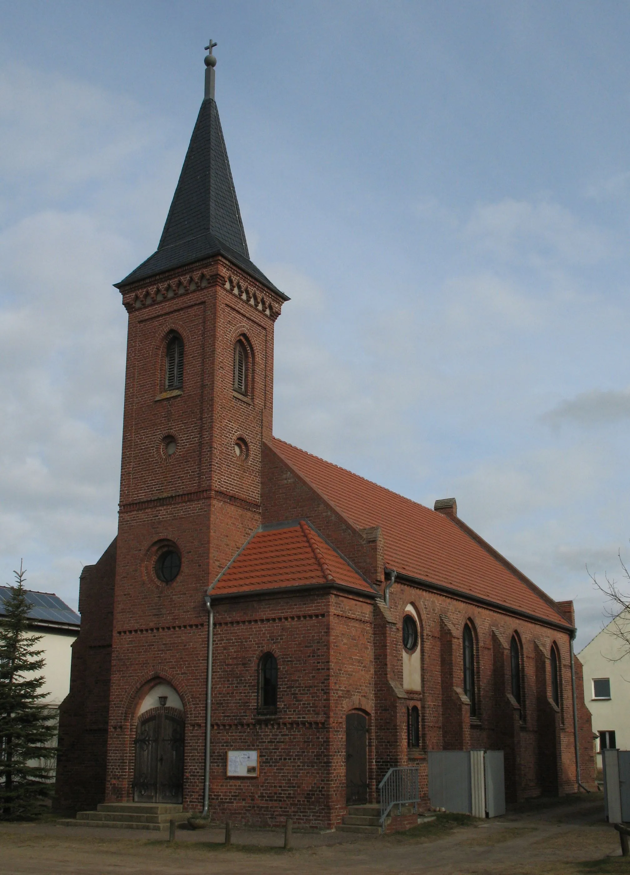 Photo showing: Church in Zehdenick-Kurtschlag in Brandenburg, Germany