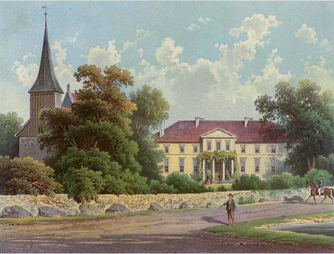 Photo showing: Gut Rollwitz, Kreis Prenzlau, Lithographie von Alexander Duncker, 1869