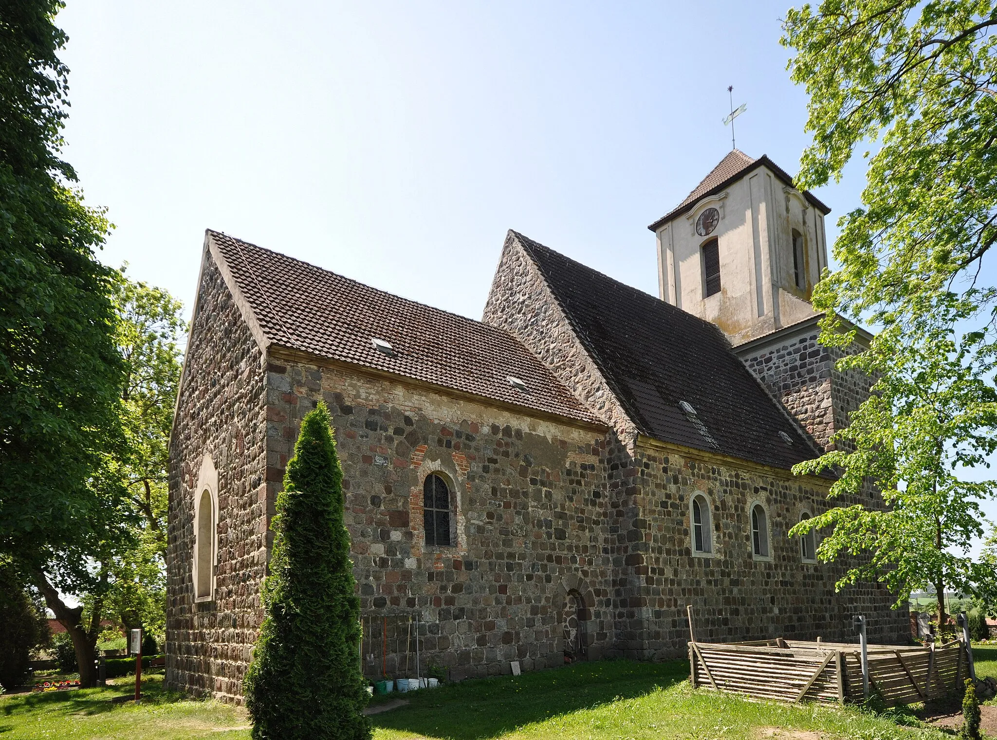 Photo showing: village church in Kerkow